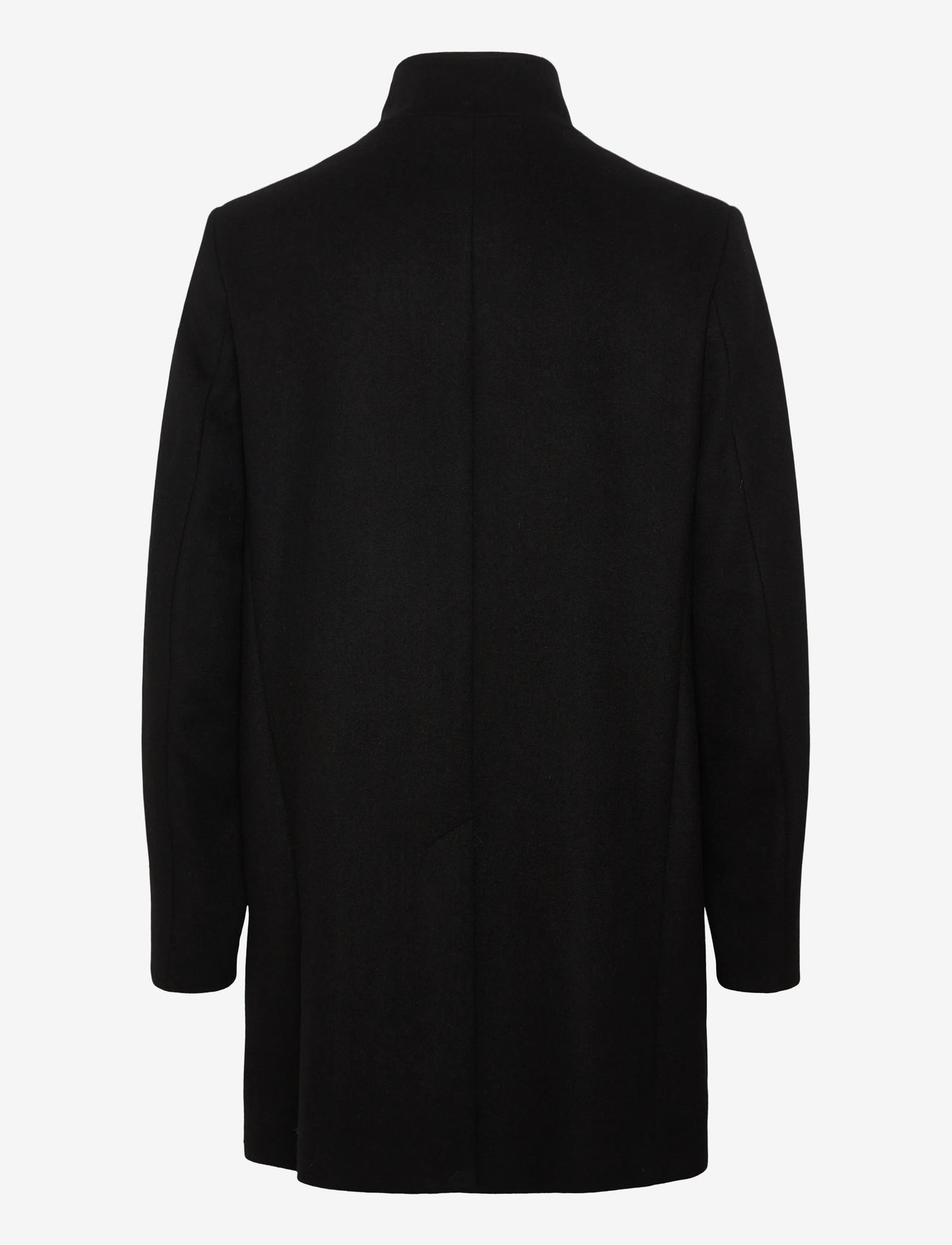 Lindbergh Black - Detachable collar wool coat - uldfrakker - black - 1