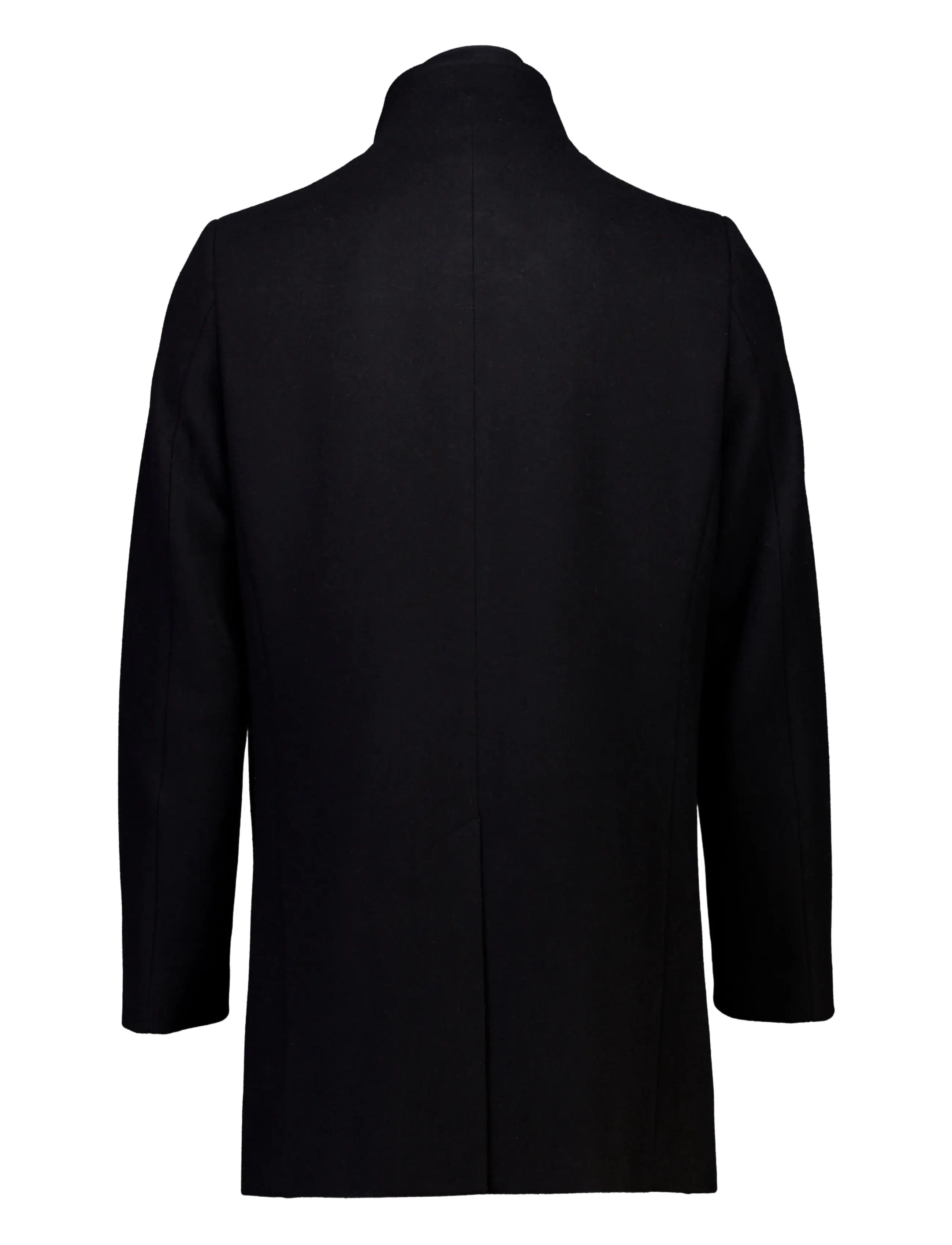 Lindbergh Black - Detachable collar wool coat - villased mantlid - black - 3