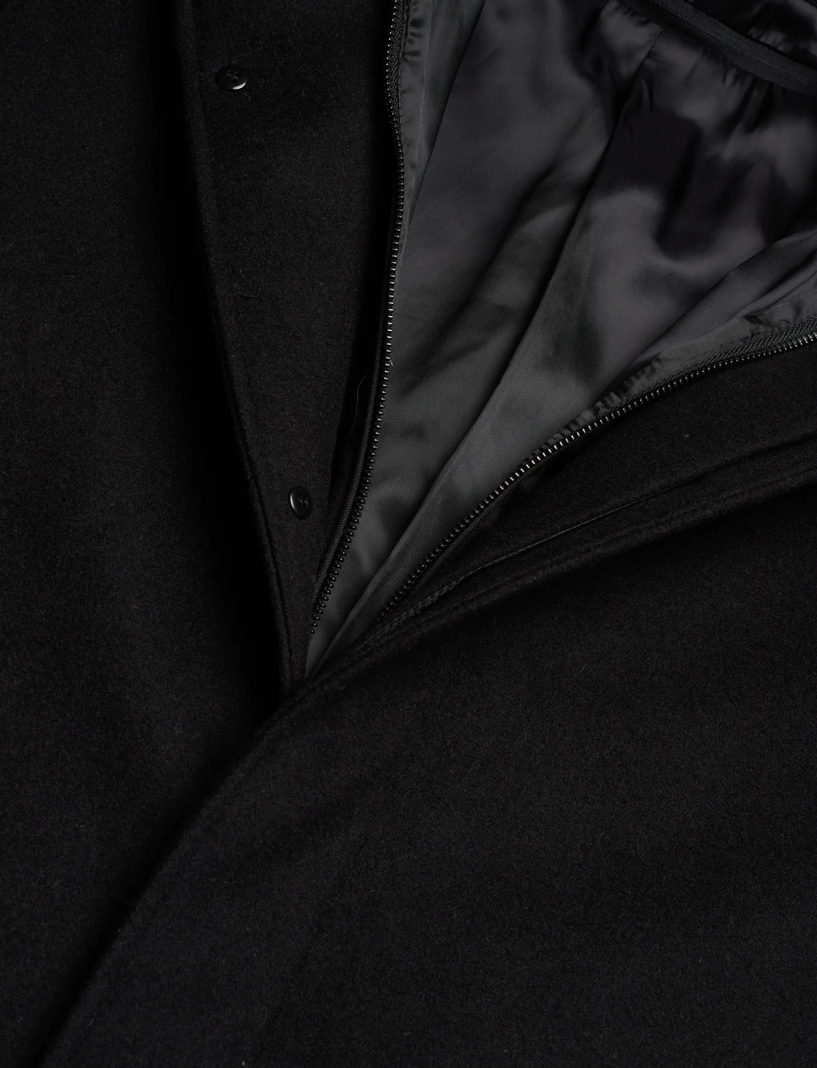 Lindbergh Black - Detachable collar wool coat - wollmäntel - black - 2