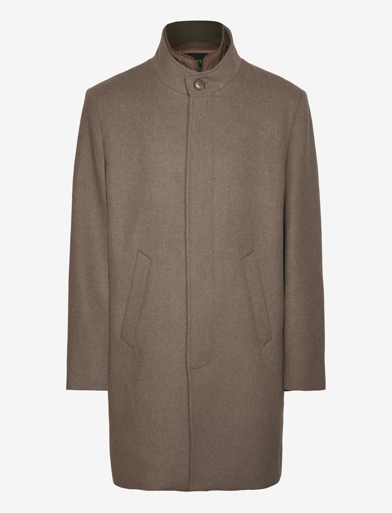 Lindbergh Black - Detachable collar wool coat - uldfrakker - mid brown - 0