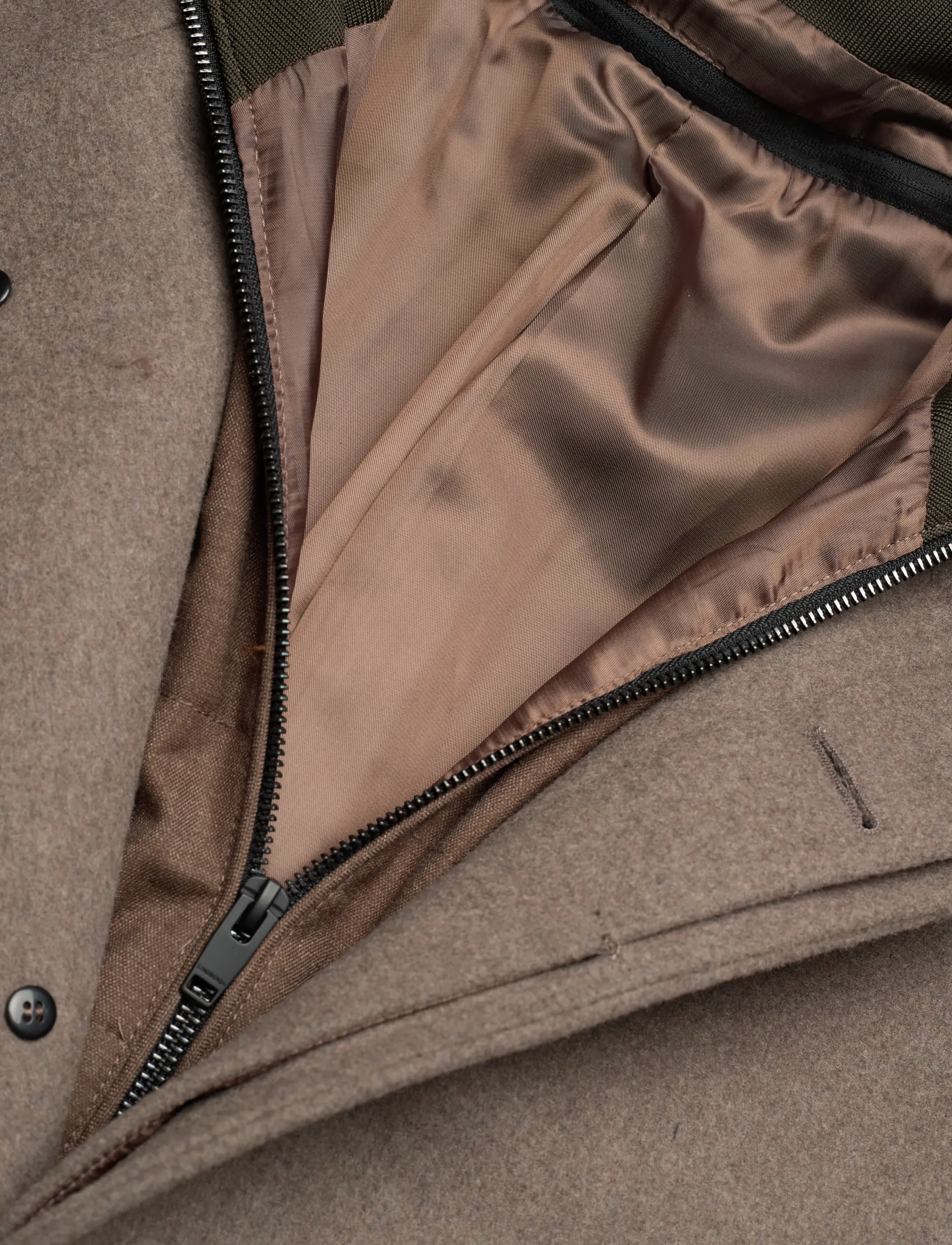Lindbergh Black - Detachable collar wool coat - wool coats - mid brown - 2
