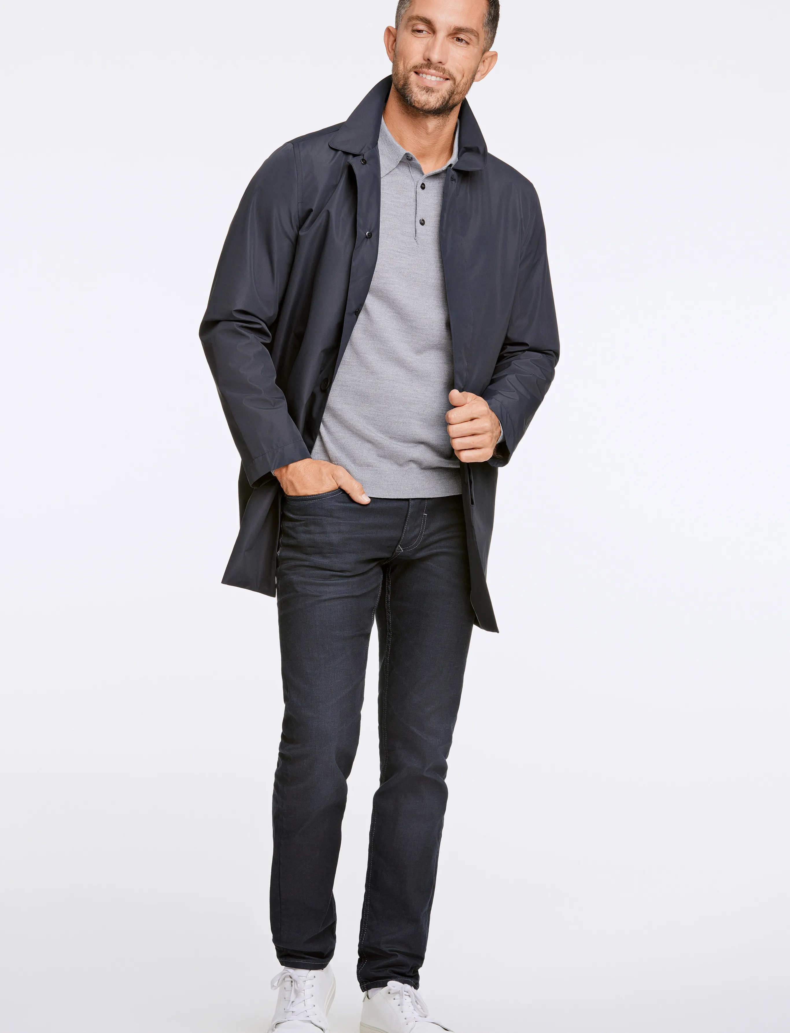 Lindbergh Black - Water repellent mac coat - tunna rockar - dk navy - 4
