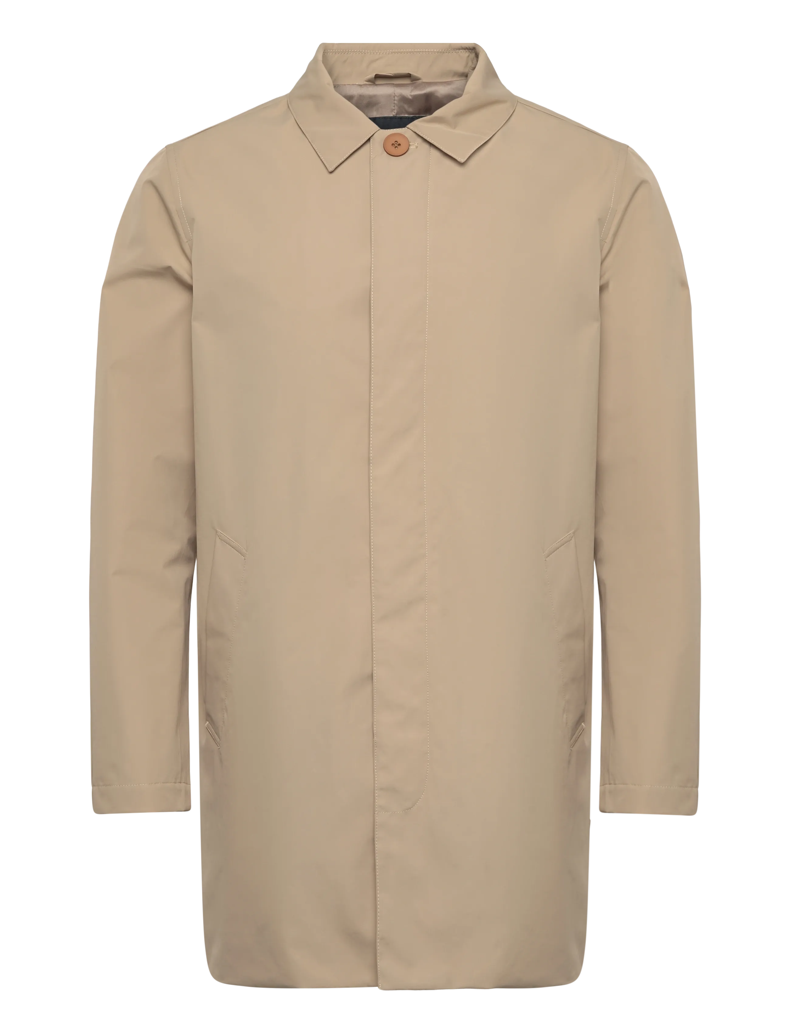 Lindbergh Black Water Repellent Mac Coat, XL, Coats, Beige - Light Männerswear