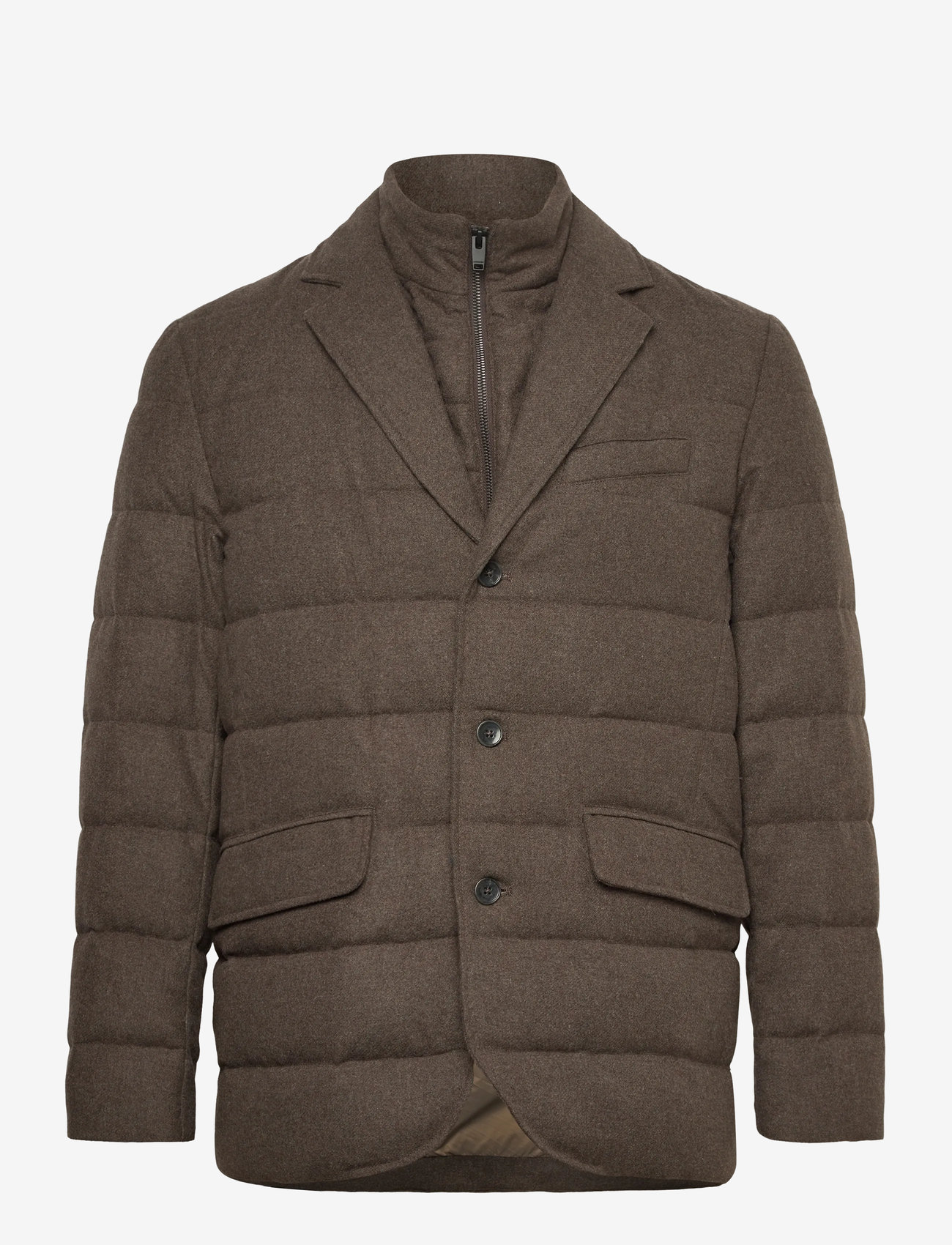 Lindbergh Black - Down blazer jacket - efterårsjakker - brown mel - 0