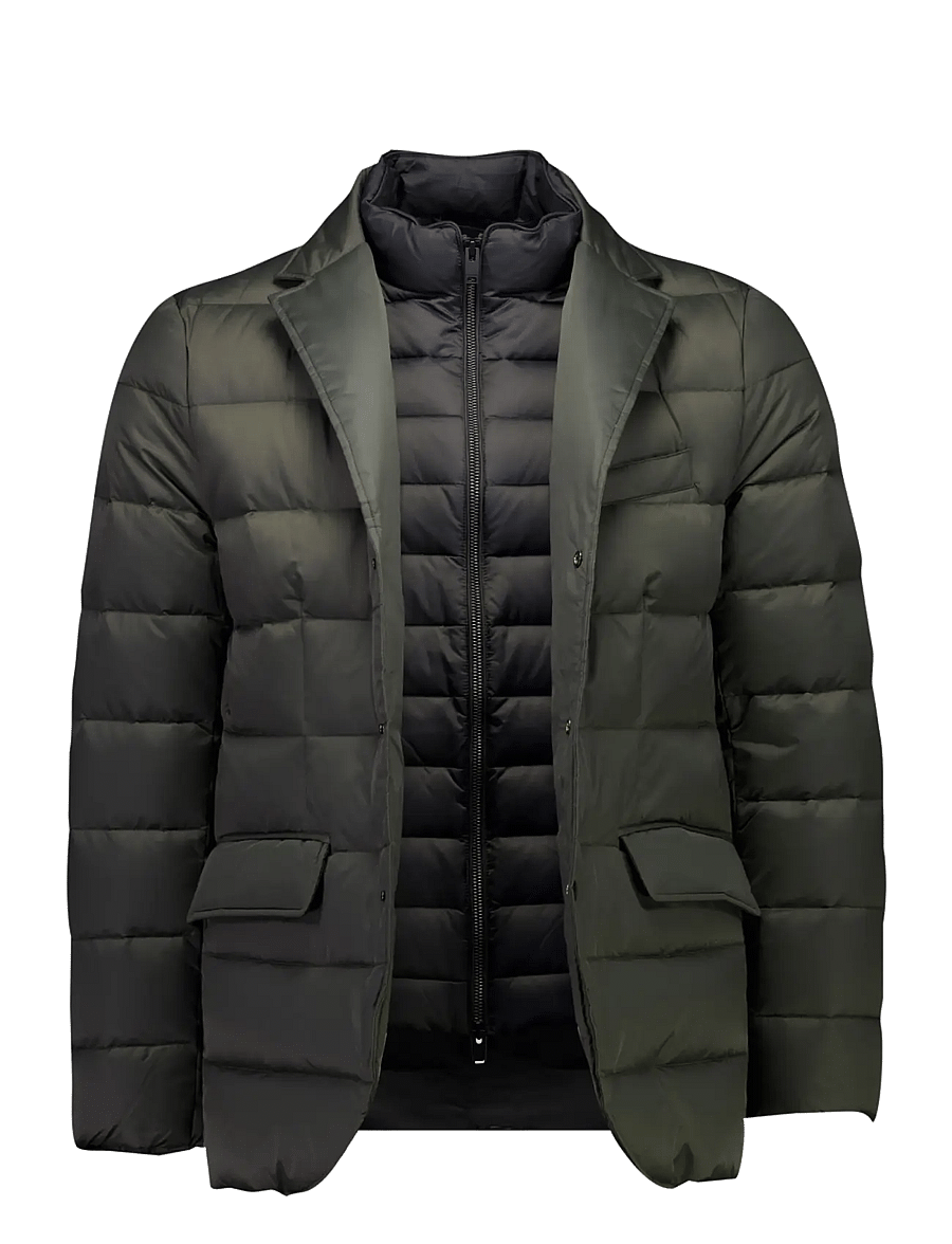 Lindbergh Black - Water repellent down blazer - hybrid jackets - dk army - 2