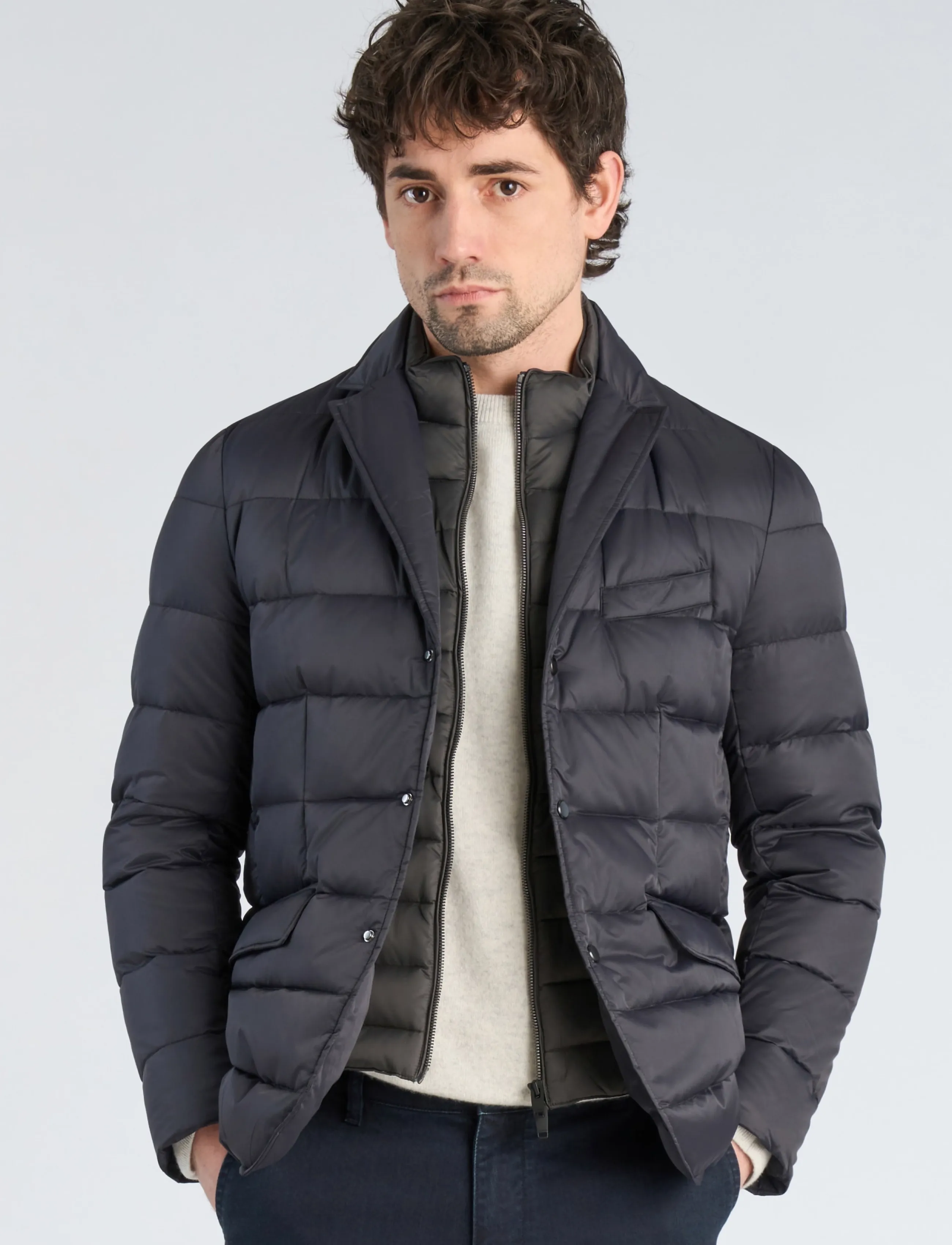 Lindbergh Black - Water repellent down blazer - hübriidjoped - dk navy - 4