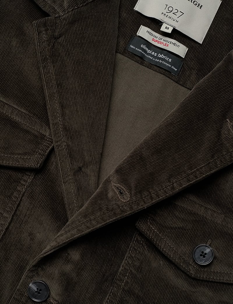 Lindbergh Black - 1927: Corduroy overshirt - overshirts - black olive - 2