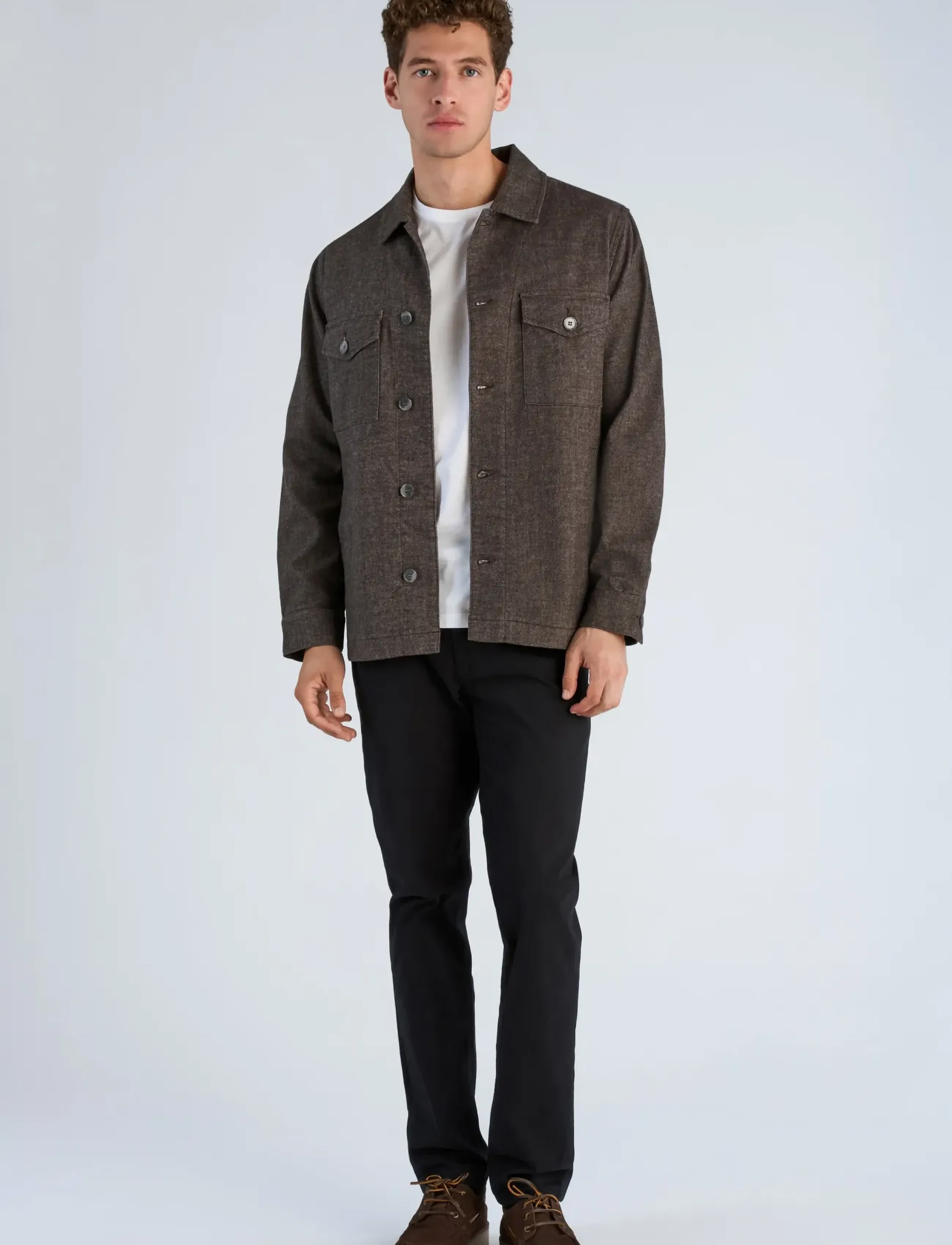 Lindbergh Black - 1927: Superflex overshirt - Überhemden - brown mix - 0