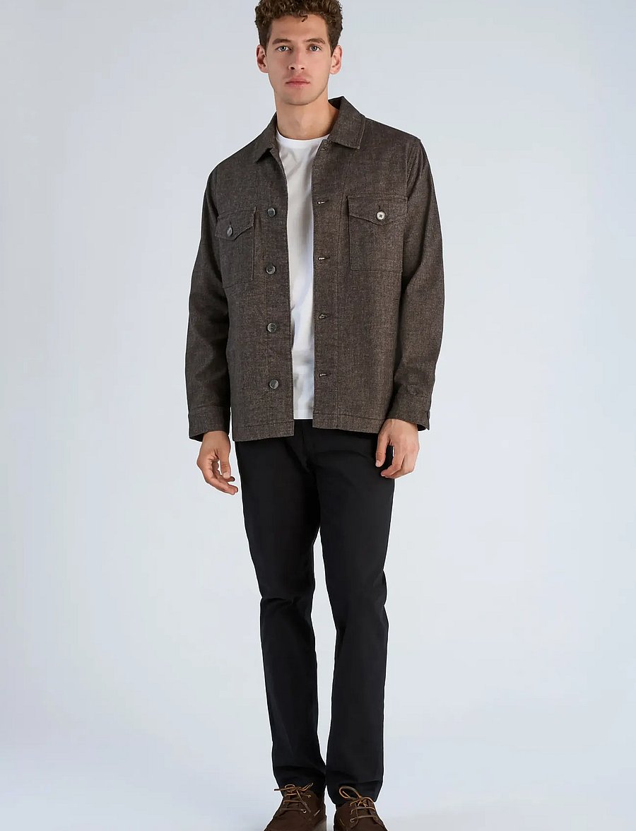 Lindbergh Black - 1927: Superflex overshirt - Überhemden - brown mix - 0