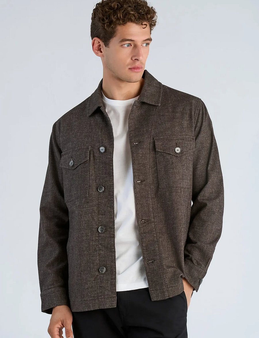 Lindbergh Black - 1927: Superflex overshirt - Überhemden - brown mix - 3