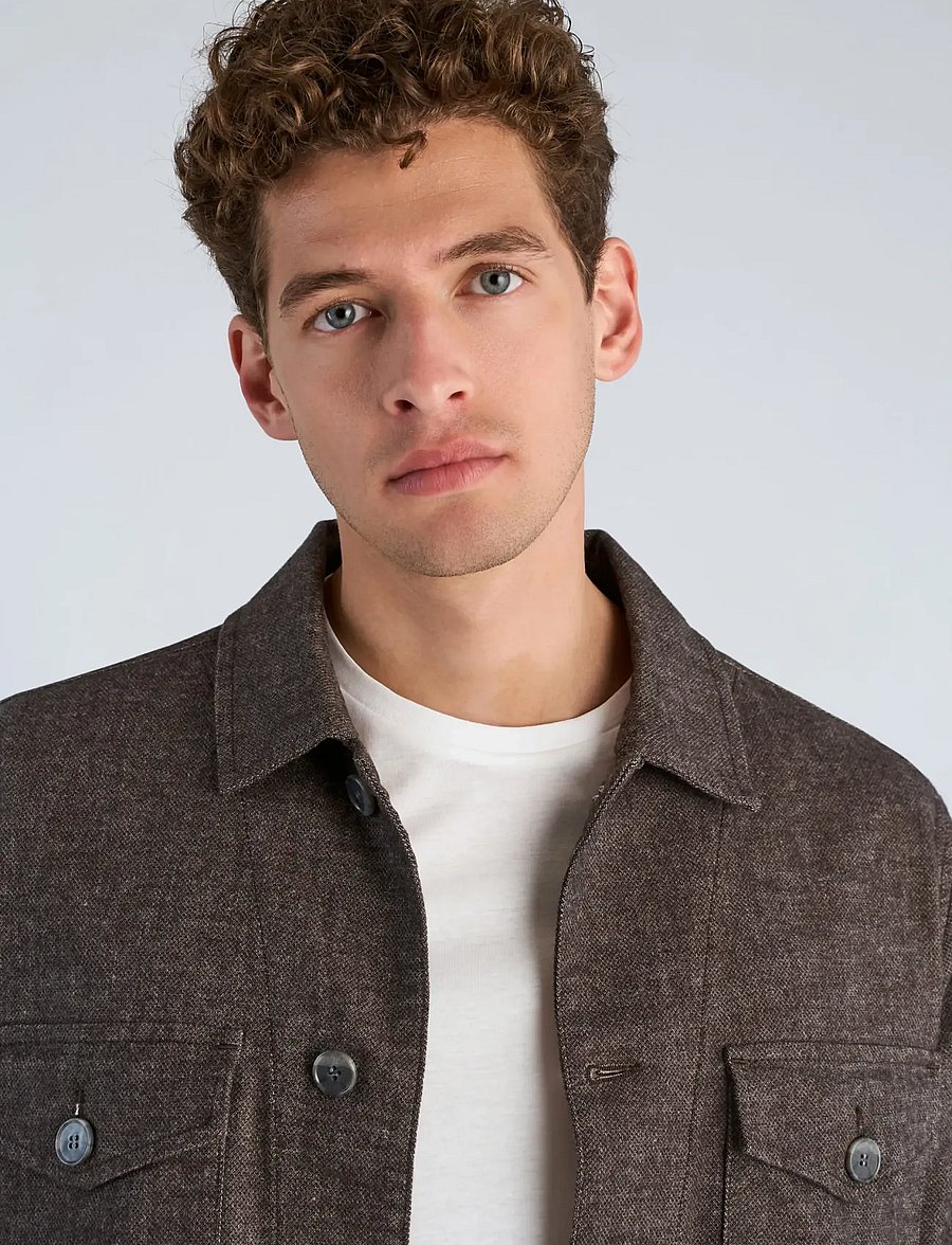 Lindbergh Black - 1927: Superflex overshirt - Überhemden - brown mix - 5
