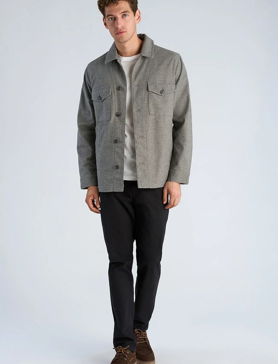 Lindbergh Black - 1927: Superflex overshirt - Überhemden - grey mix - 0