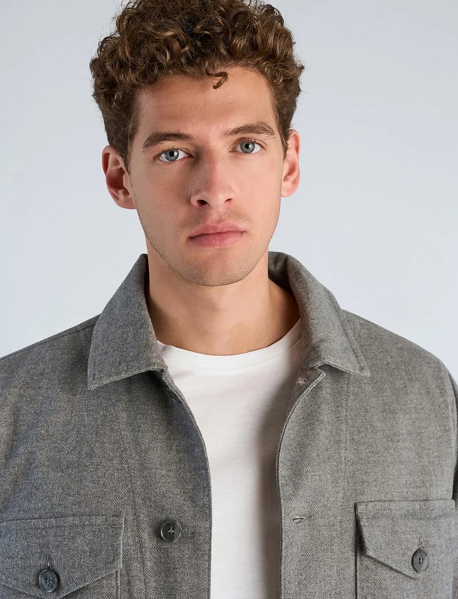 Lindbergh Black - 1927: Superflex overshirt - Überhemden - grey mix - 5