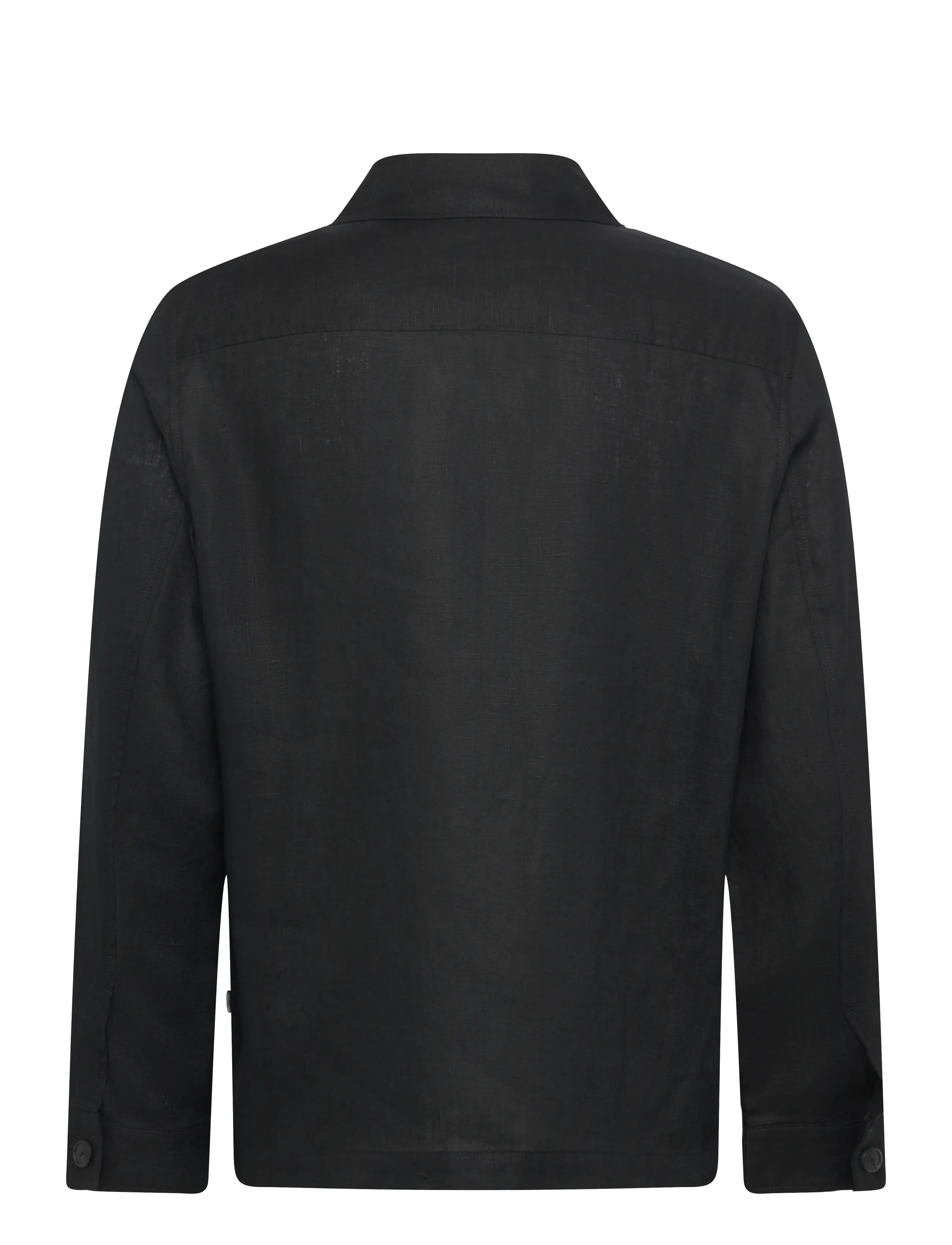 Lindbergh Black - ?Linen overshirt - mężczyźni - black - 1