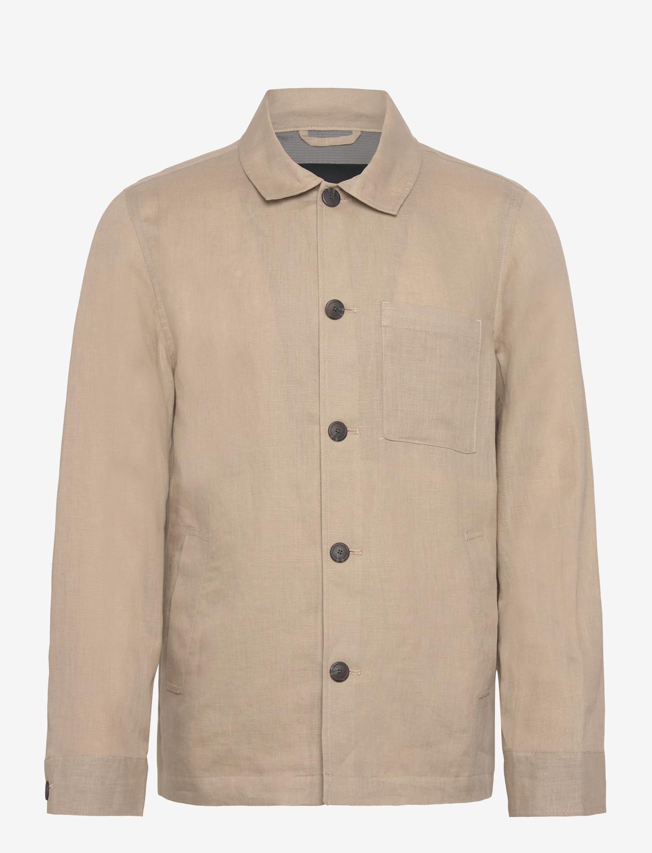Lindbergh Black - ?Linen overshirt - puhkuse põhitooted - sand - 0
