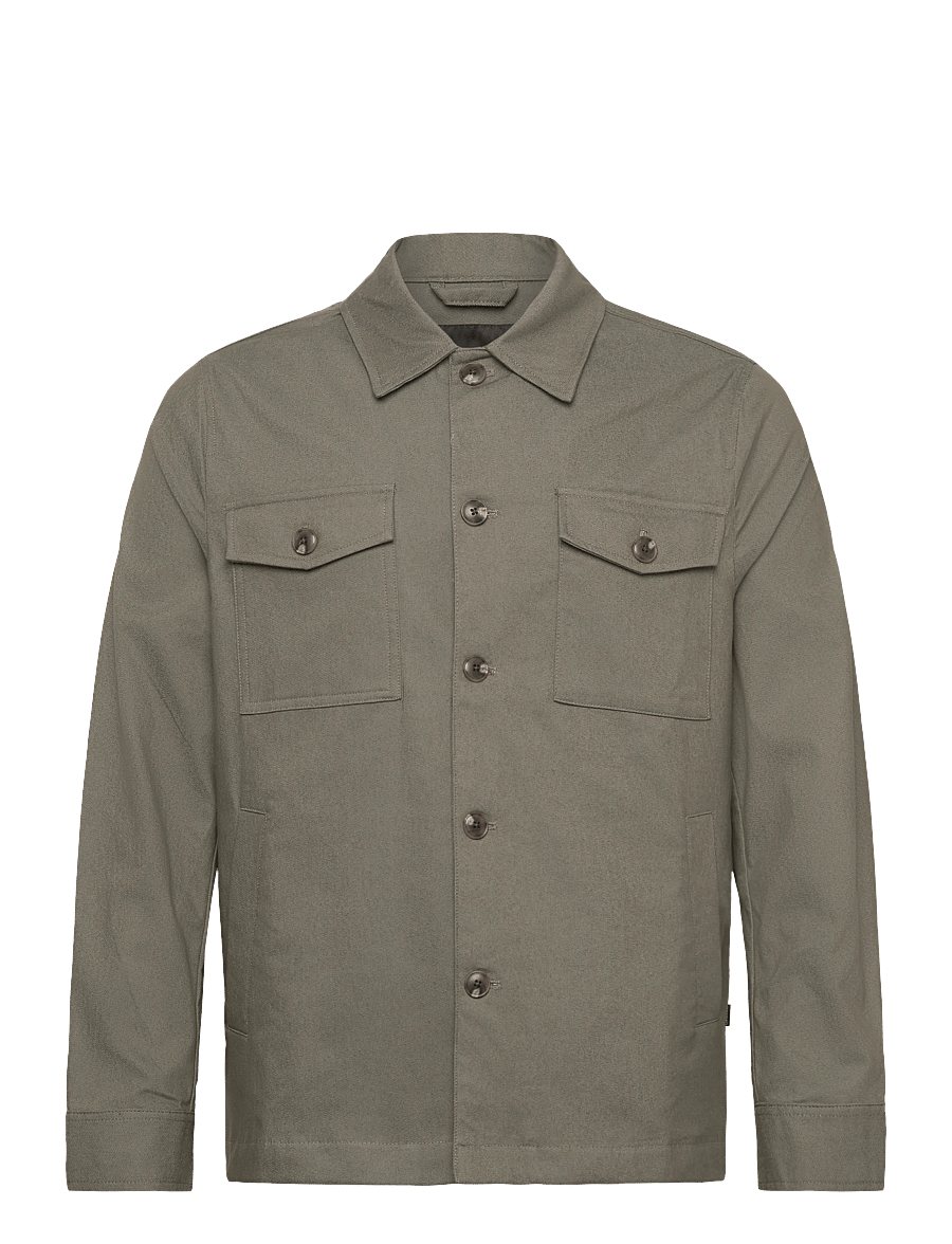 Lindbergh Black - Stretch cotton overshirt - paitatakit - army - 0