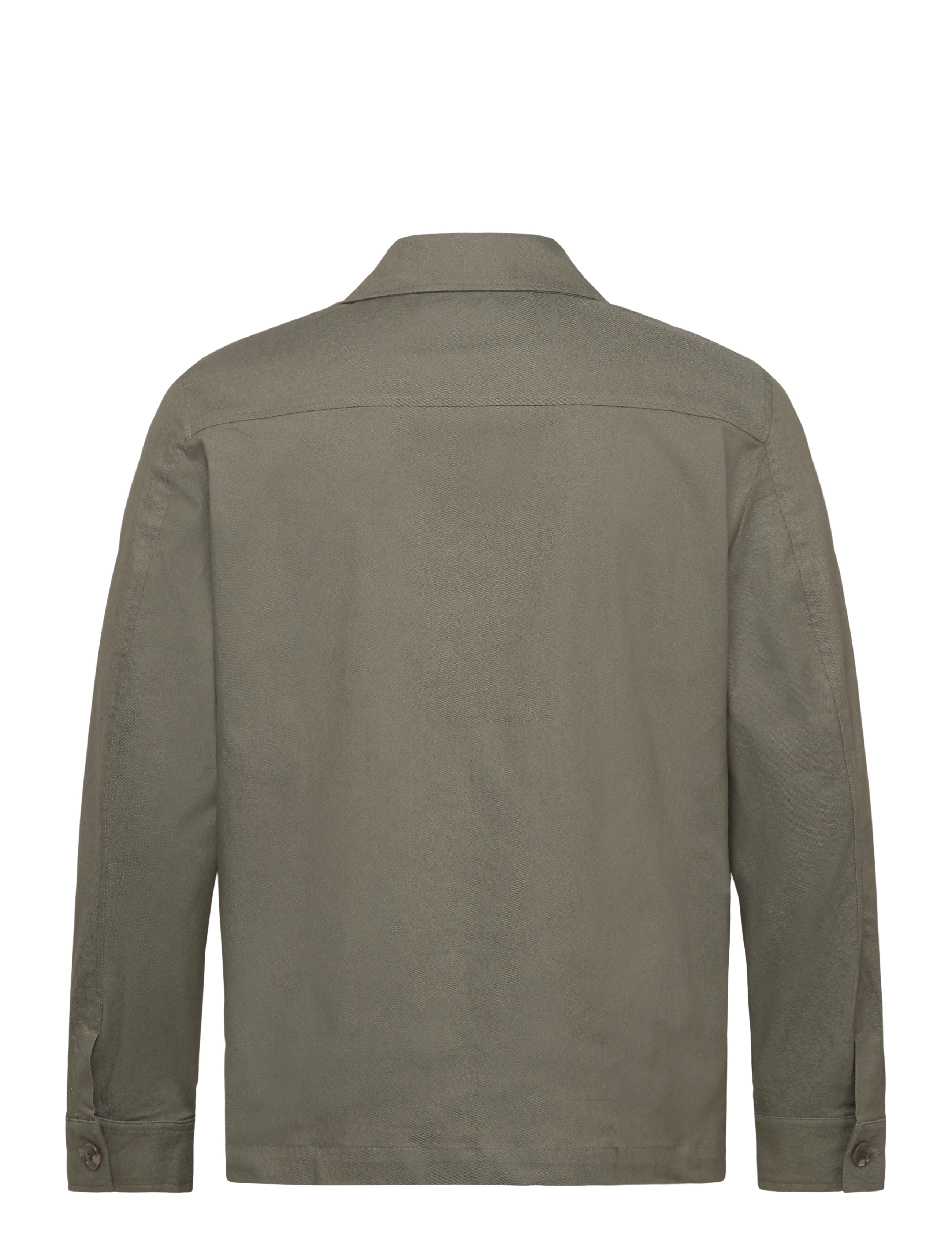 Lindbergh Black - Stretch cotton overshirt - overshirts - army - 1