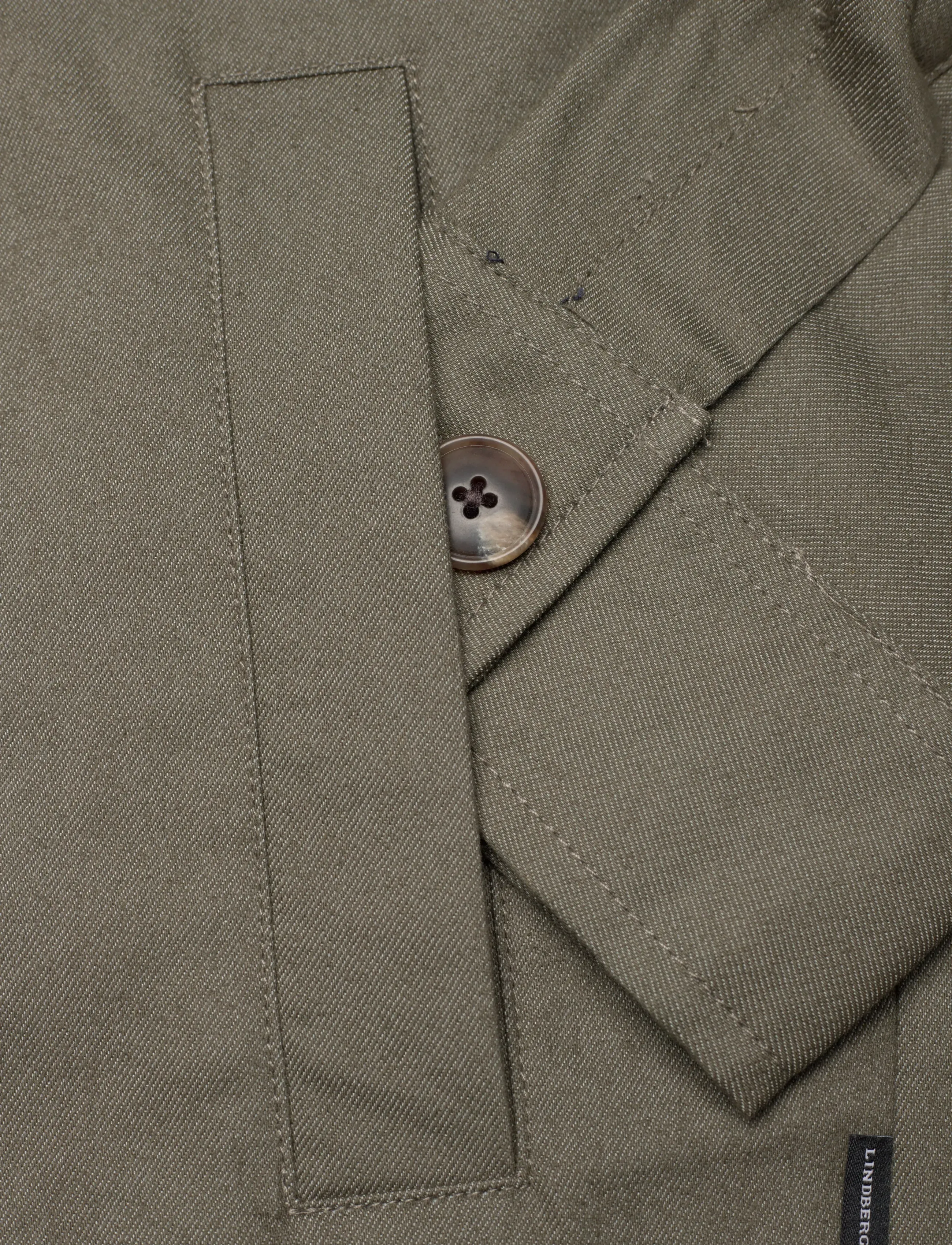 Lindbergh Black - Stretch cotton overshirt - overshirts - army - 3