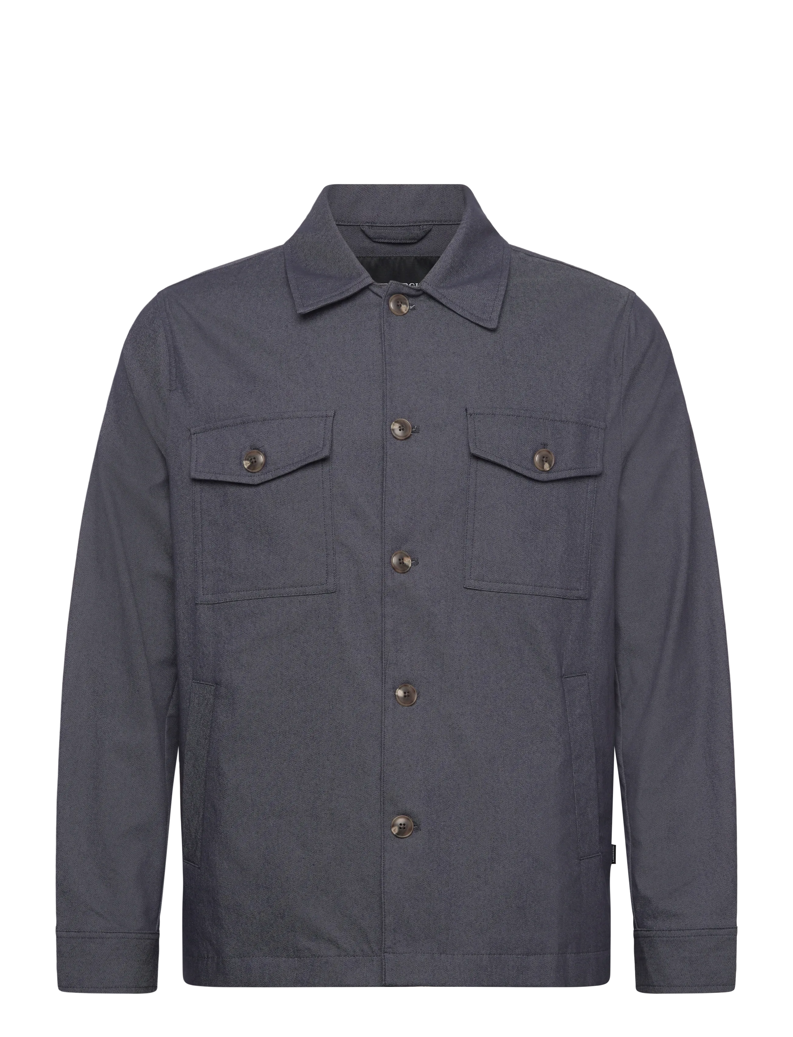 Lindbergh Black Stretch Cotton Overshirt, Overshirt, Blå, Str: XXXL