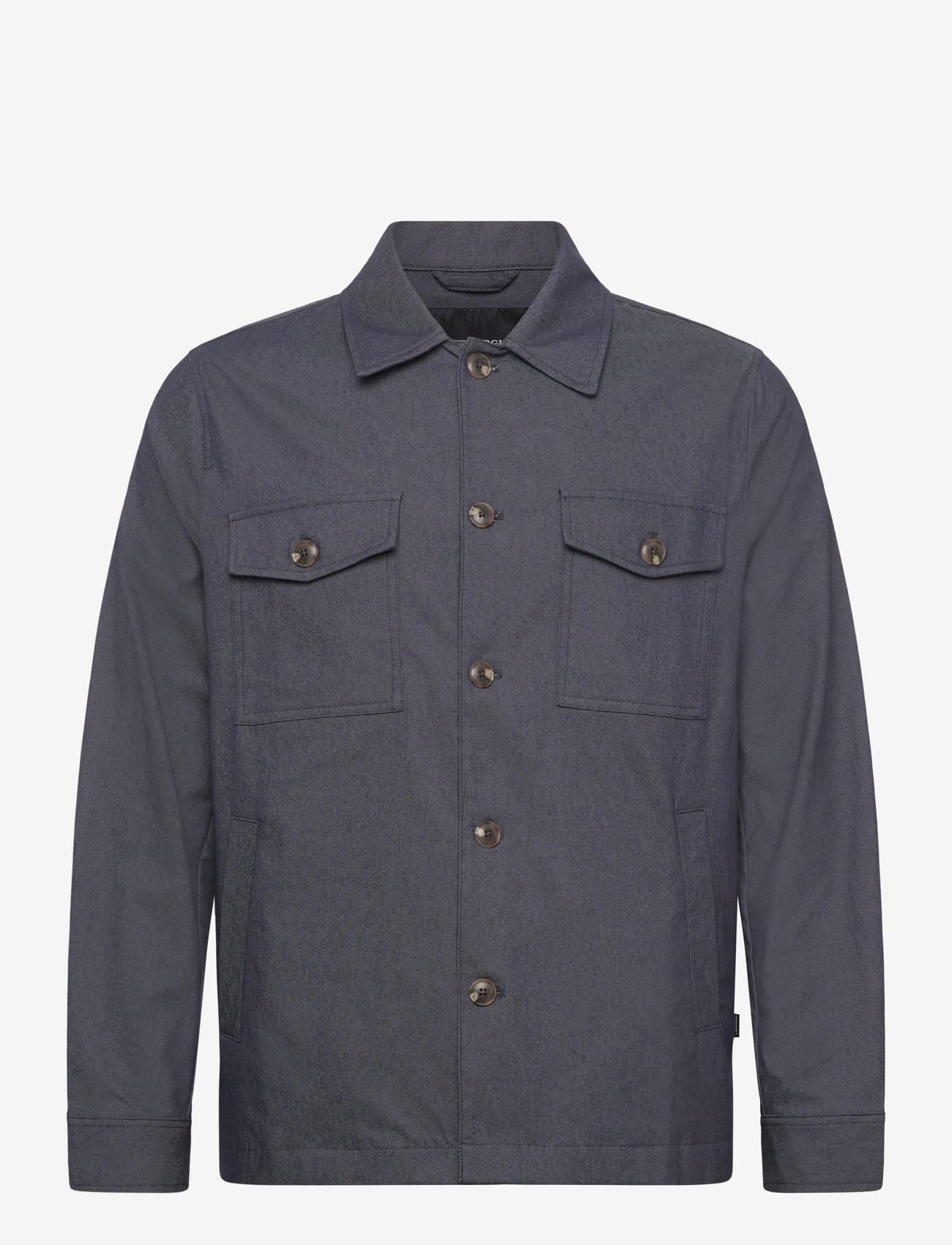 Lindbergh Black - Stretch cotton overshirt - overshirts - dk blue - 0