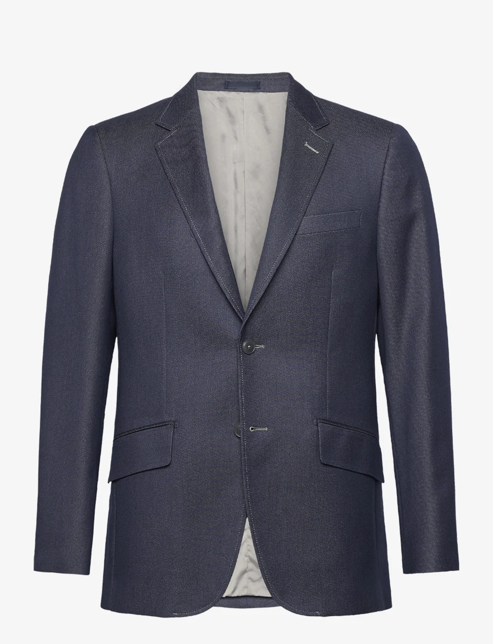 Lindbergh Black - Denim look stretch blazer - enkelknäppta kavajer - navy mix - 1