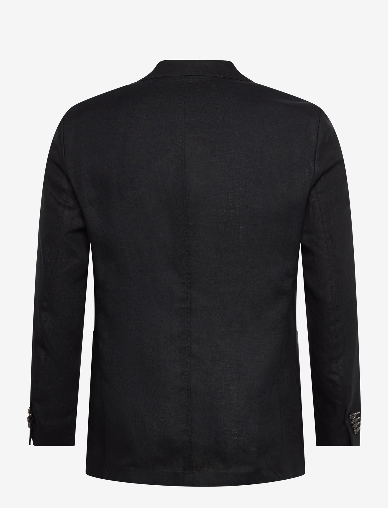 Lindbergh Black - Half lined linen blazer - Ühe rinnatisega pintsakud - black - 1