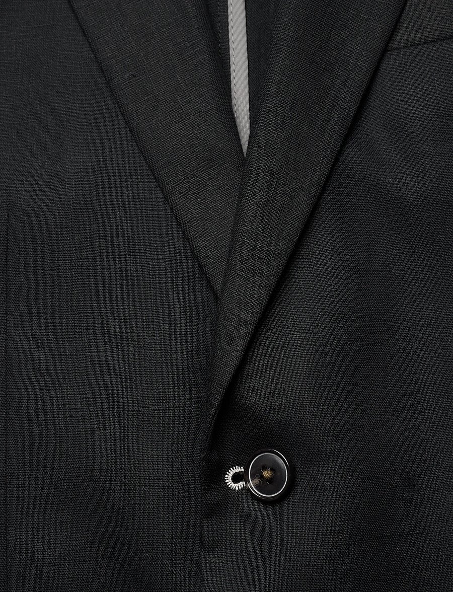 Lindbergh Black - Half lined linen blazer - enkelknäppta kavajer - black - 2