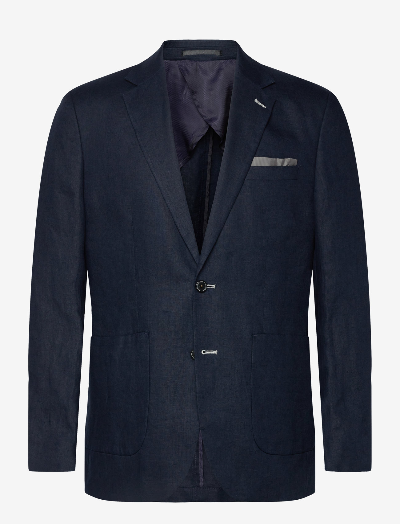 Lindbergh Black - Half lined linen blazer - dk blue - 0