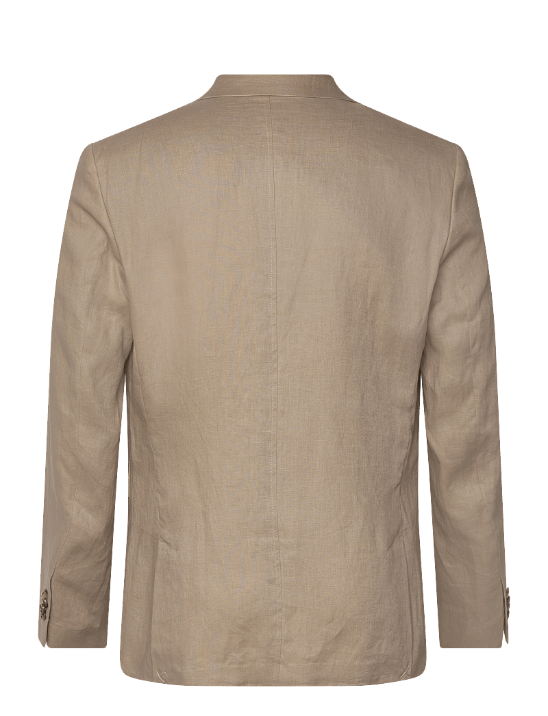 Lindbergh Black - Half lined linen blazer - enkeltradede blazere - sand - 1