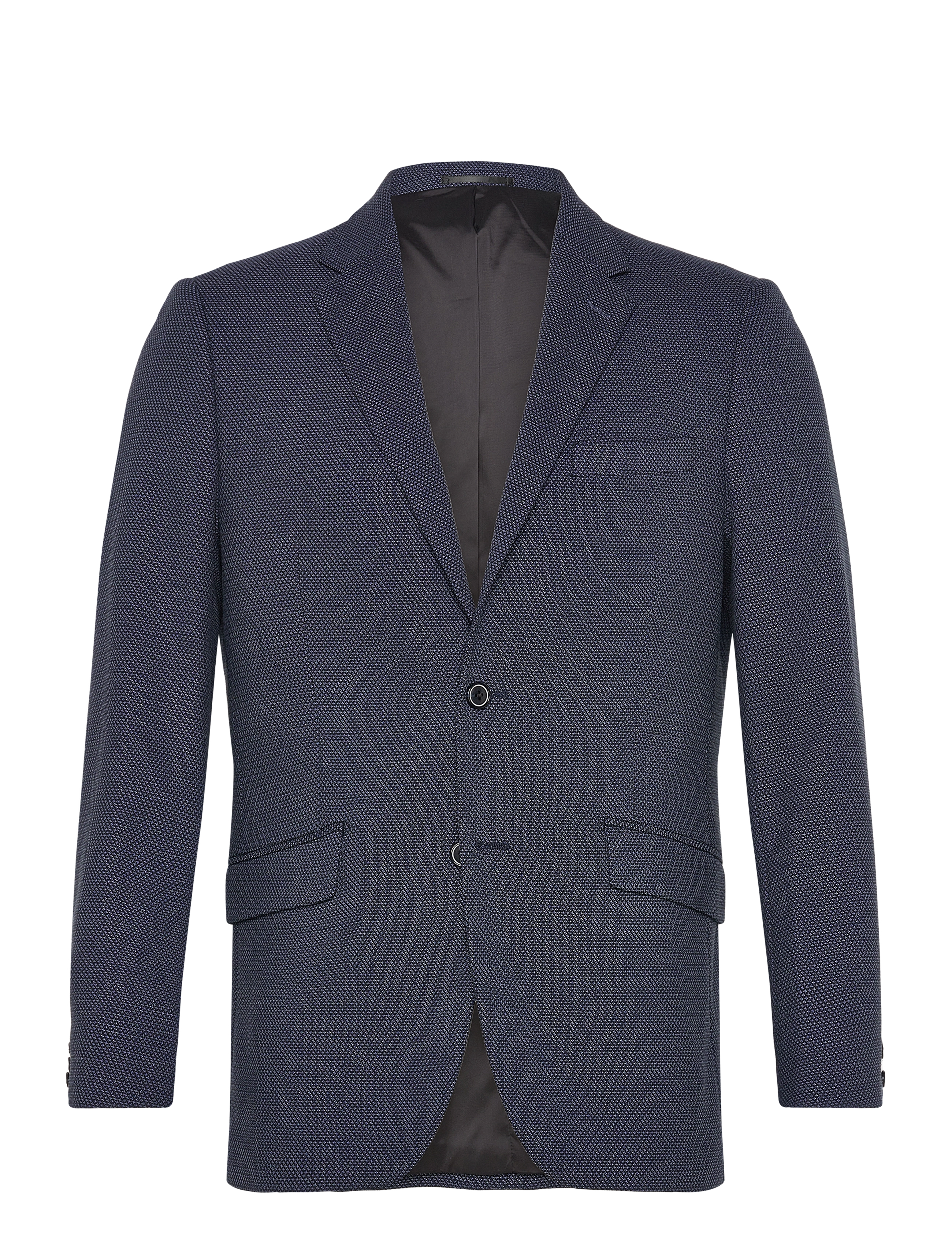 LINDBERGH Schwarz Dobby Stretch Blazer Navy - 52 - Herren