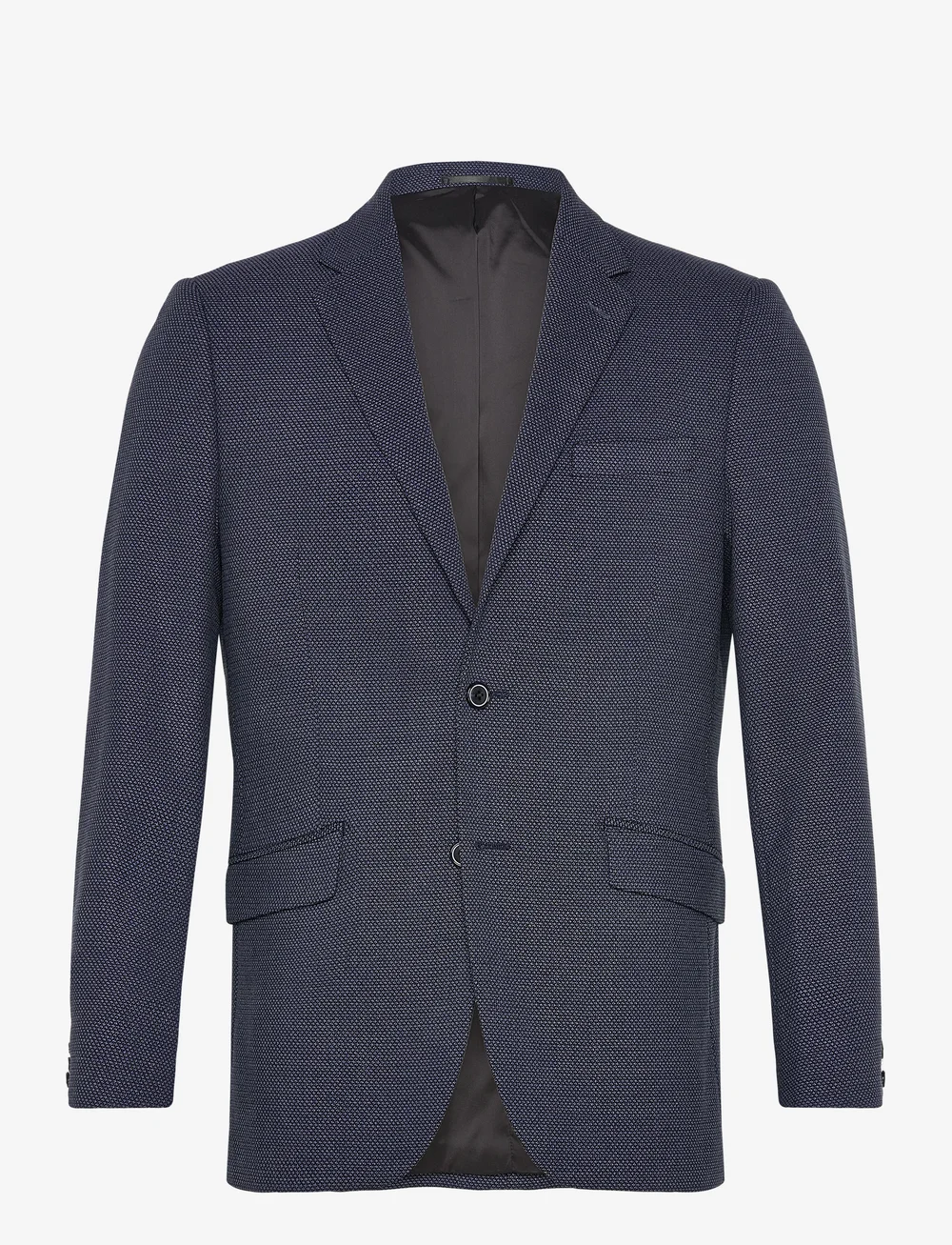 Lindbergh Black - Dobby stretch blazer - single breasted blazers - blue mix - 0