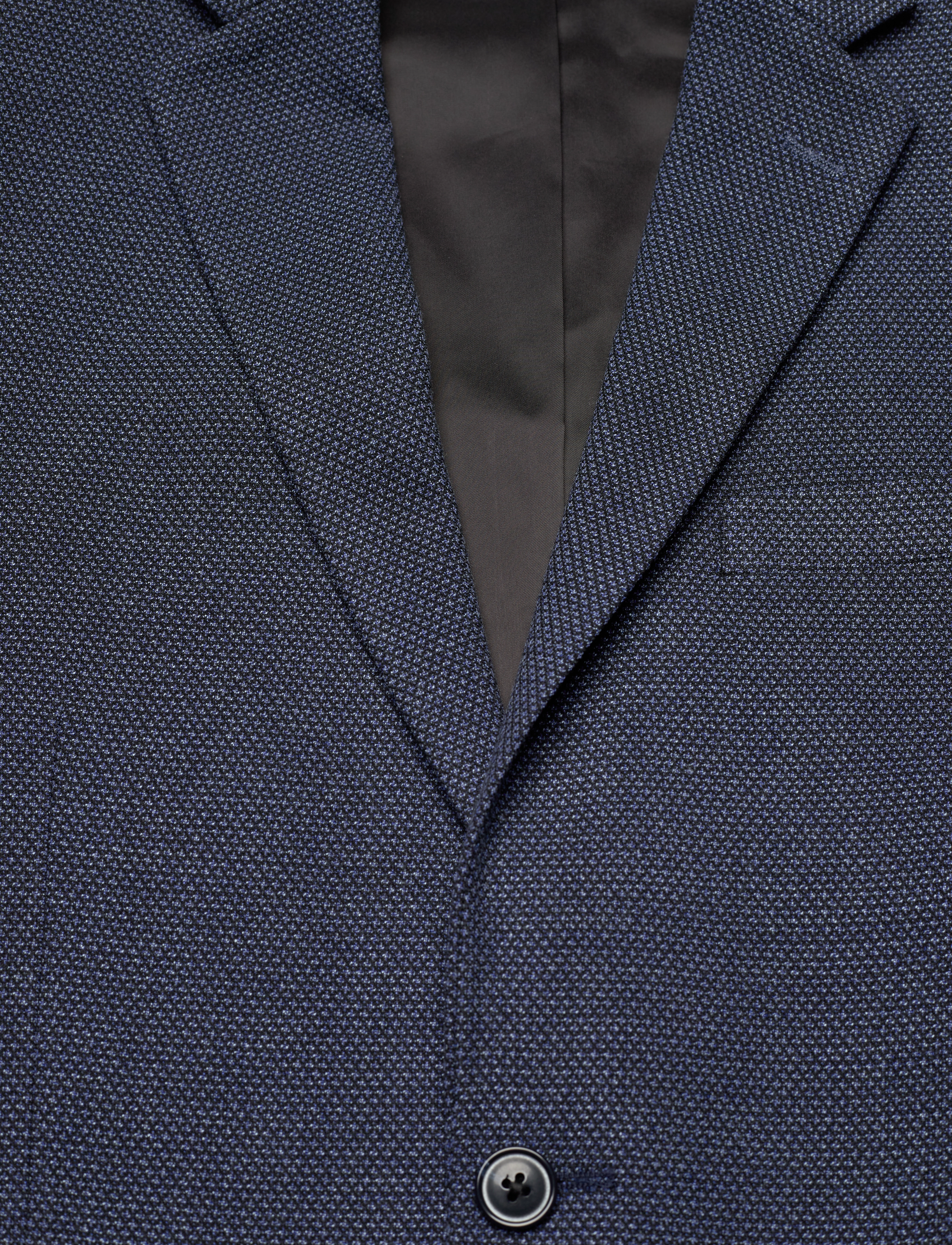 Lindbergh Black - Dobby stretch blazer - einreiher - blue mix - 2