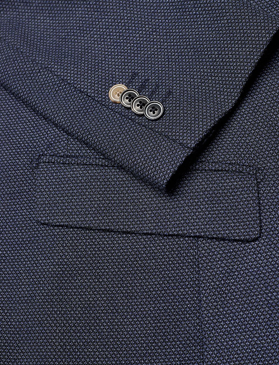 Lindbergh Black - Dobby stretch blazer - Ühe rinnatisega pintsakud - blue mix - 3