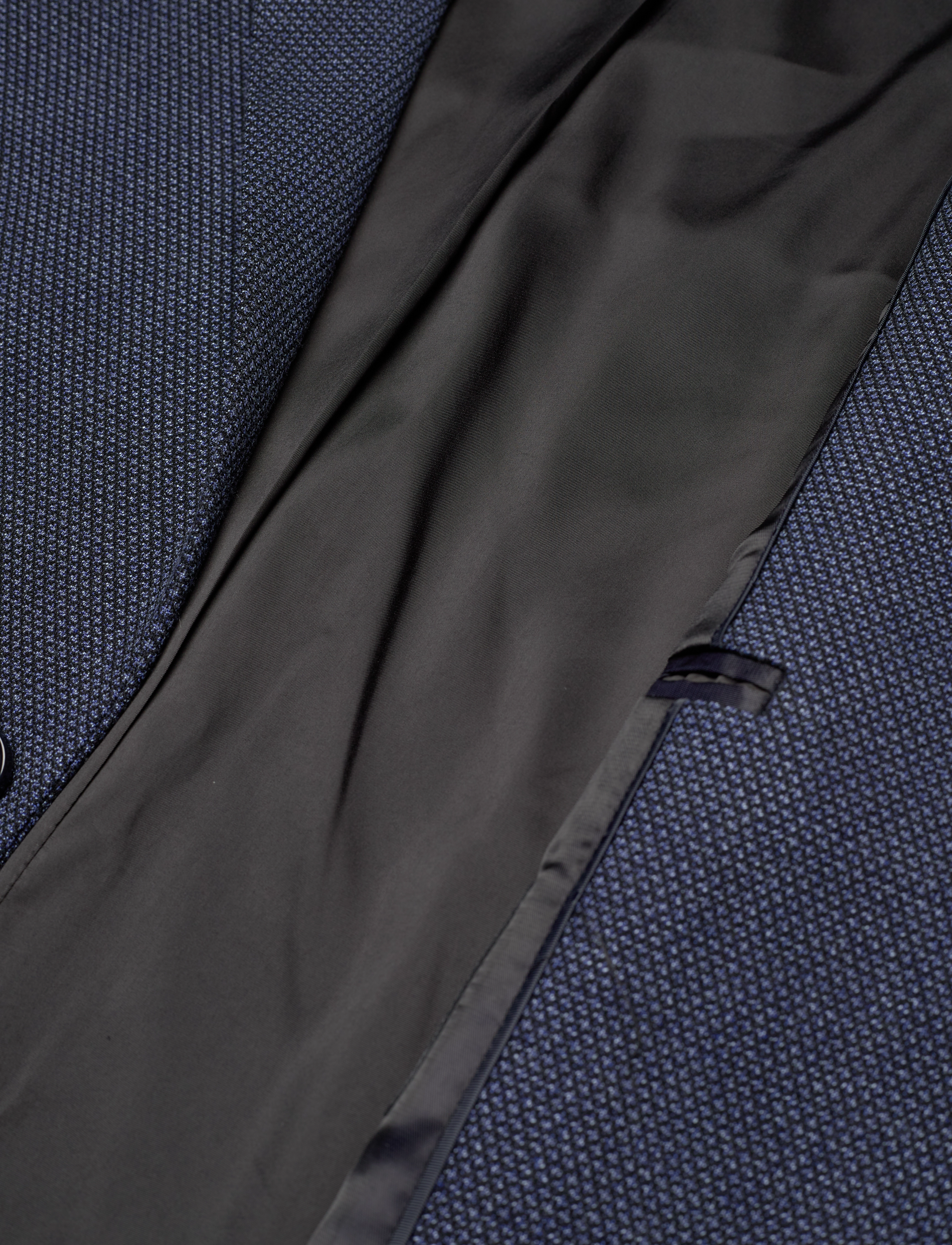 Lindbergh Black - Dobby stretch blazer - einreiher - blue mix - 4