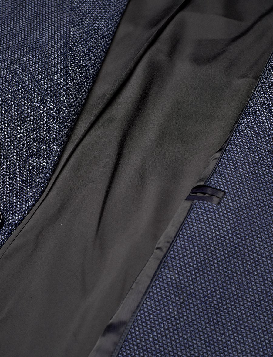 Lindbergh Black - Dobby stretch blazer - Ühe rinnatisega pintsakud - blue mix - 4