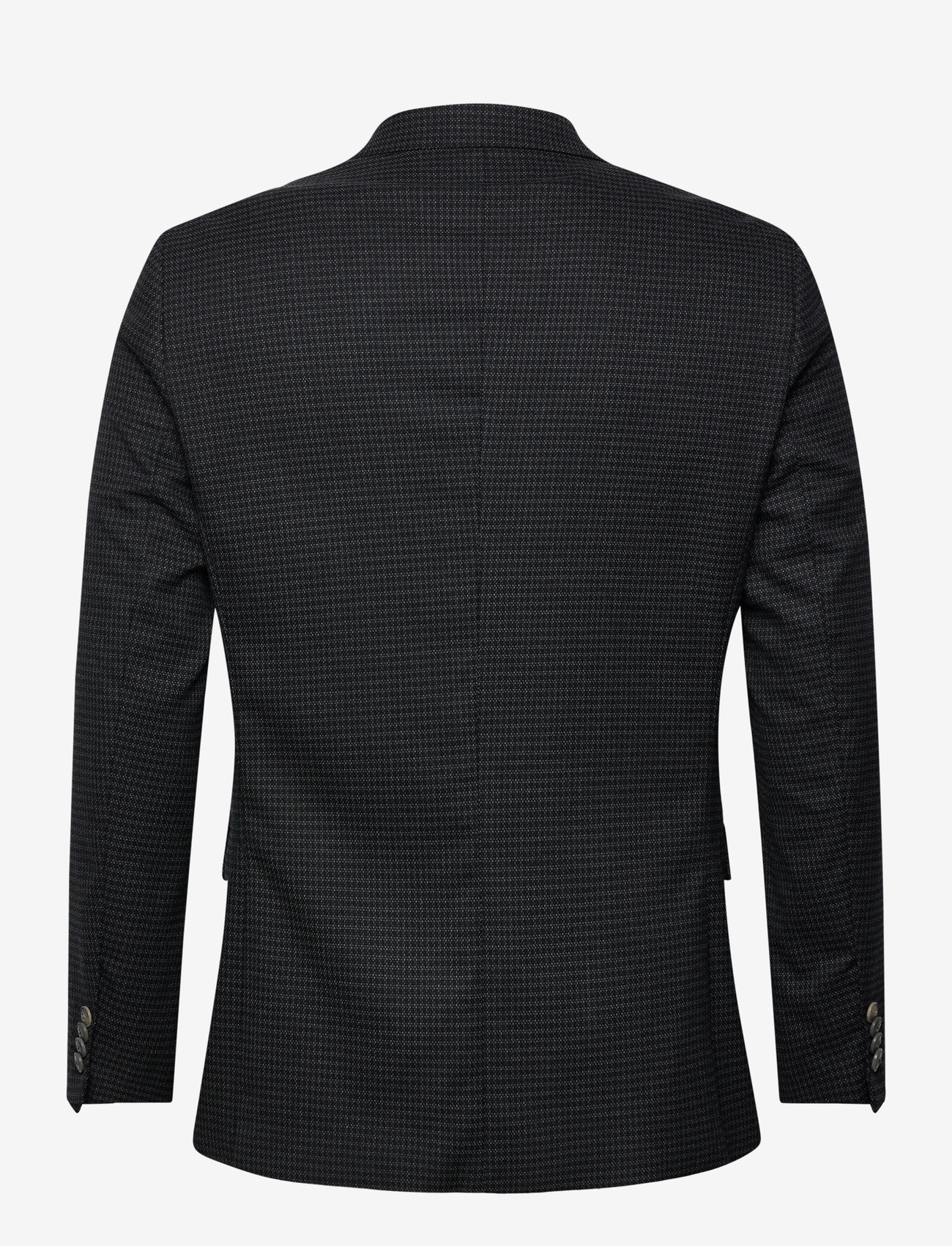 Lindbergh Black - Dobby check stretch blazer - enkelknäppta kavajer - dk navy mix - 1