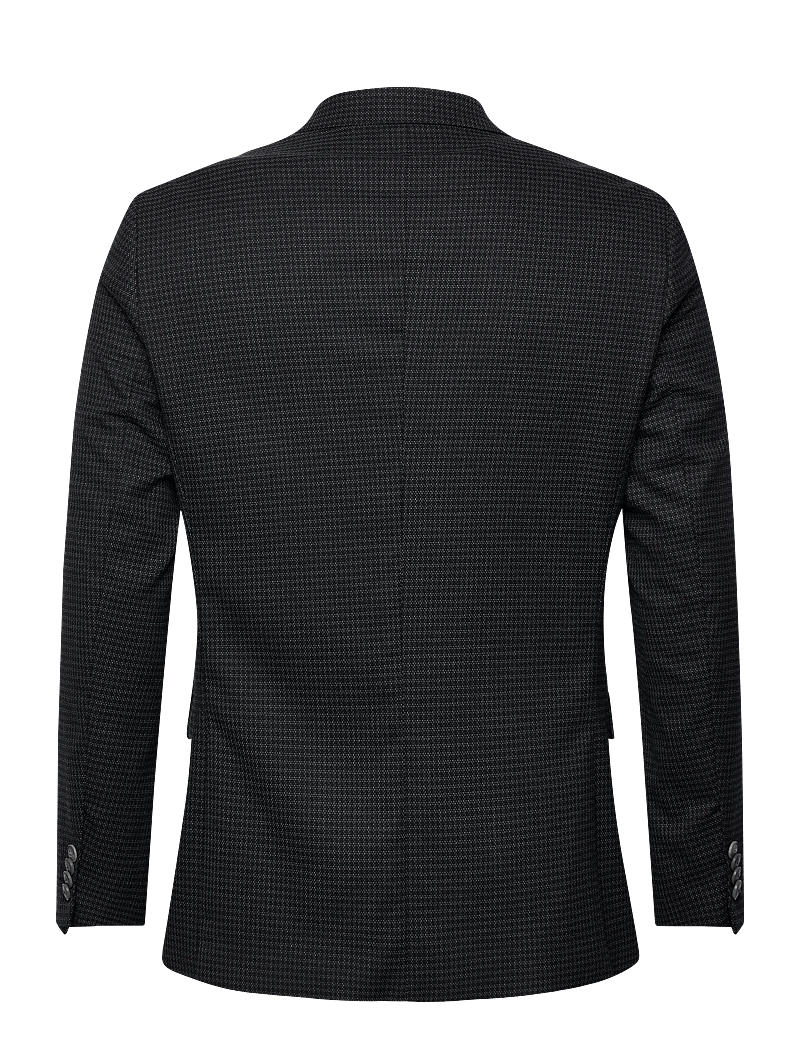 Lindbergh Black - Dobby check stretch blazer - enkelknäppta kavajer - dk navy mix - 1