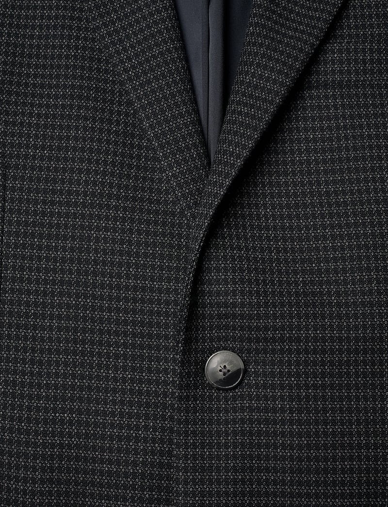 Lindbergh Black - Dobby check stretch blazer - enkelknäppta kavajer - dk navy mix - 2