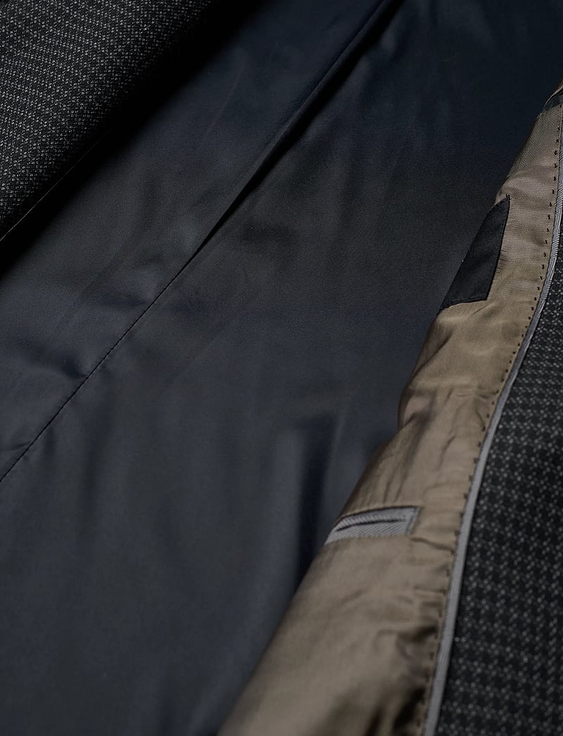 Lindbergh Black - Dobby check stretch blazer - enkelknäppta kavajer - dk navy mix - 4