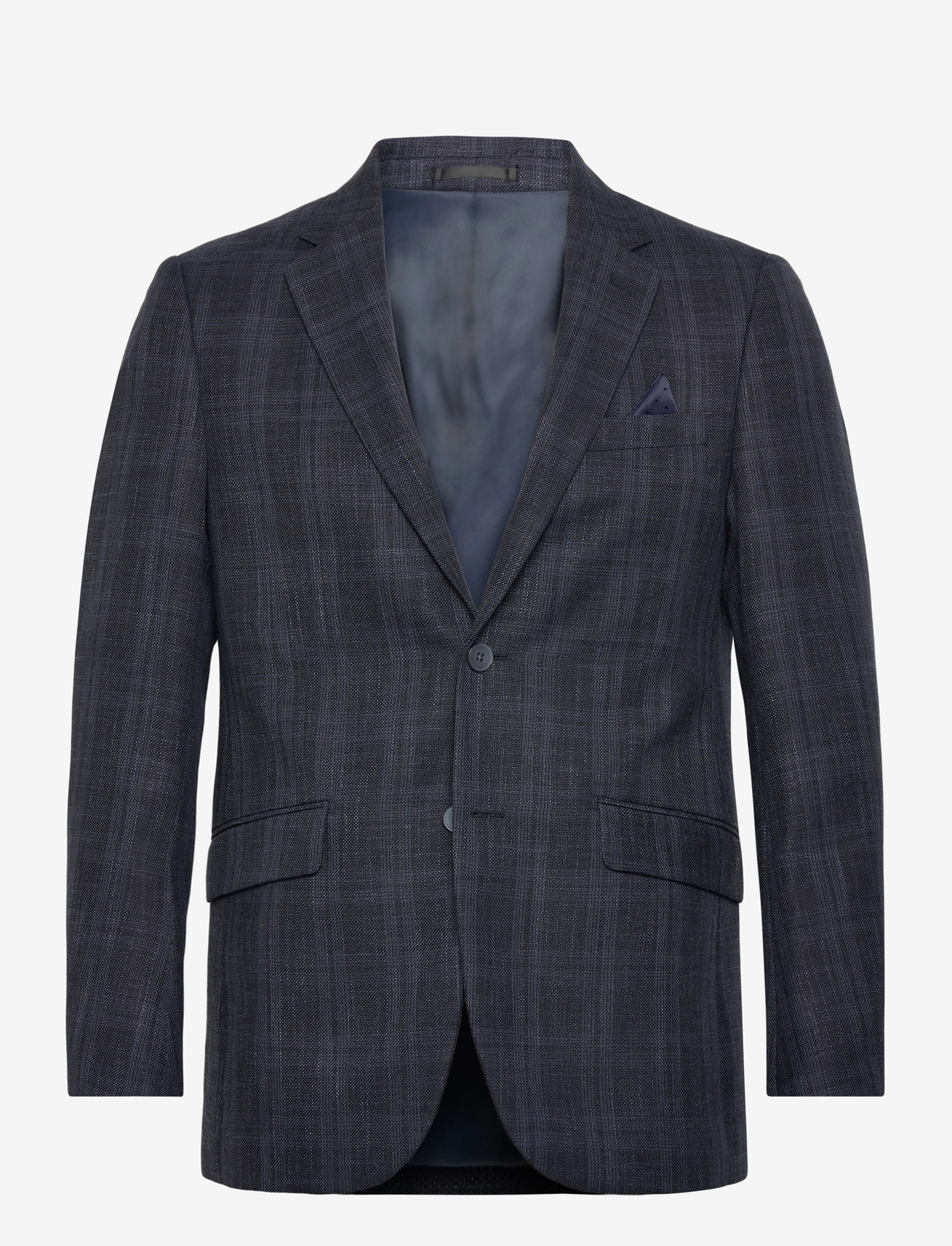 Lindbergh Black - Dobby check blazer - einreiher - navy - 0