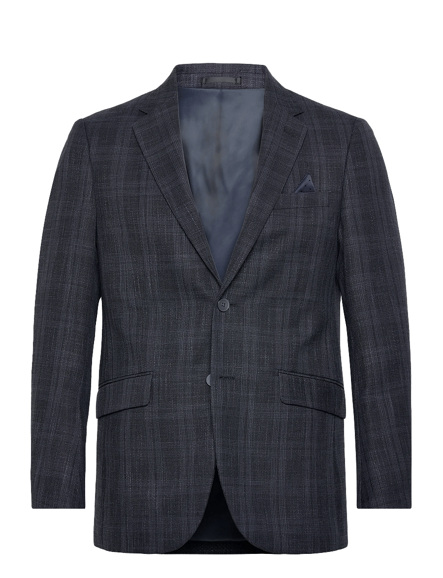 Lindbergh Black - Dobby check blazer - einreiher - navy - 0