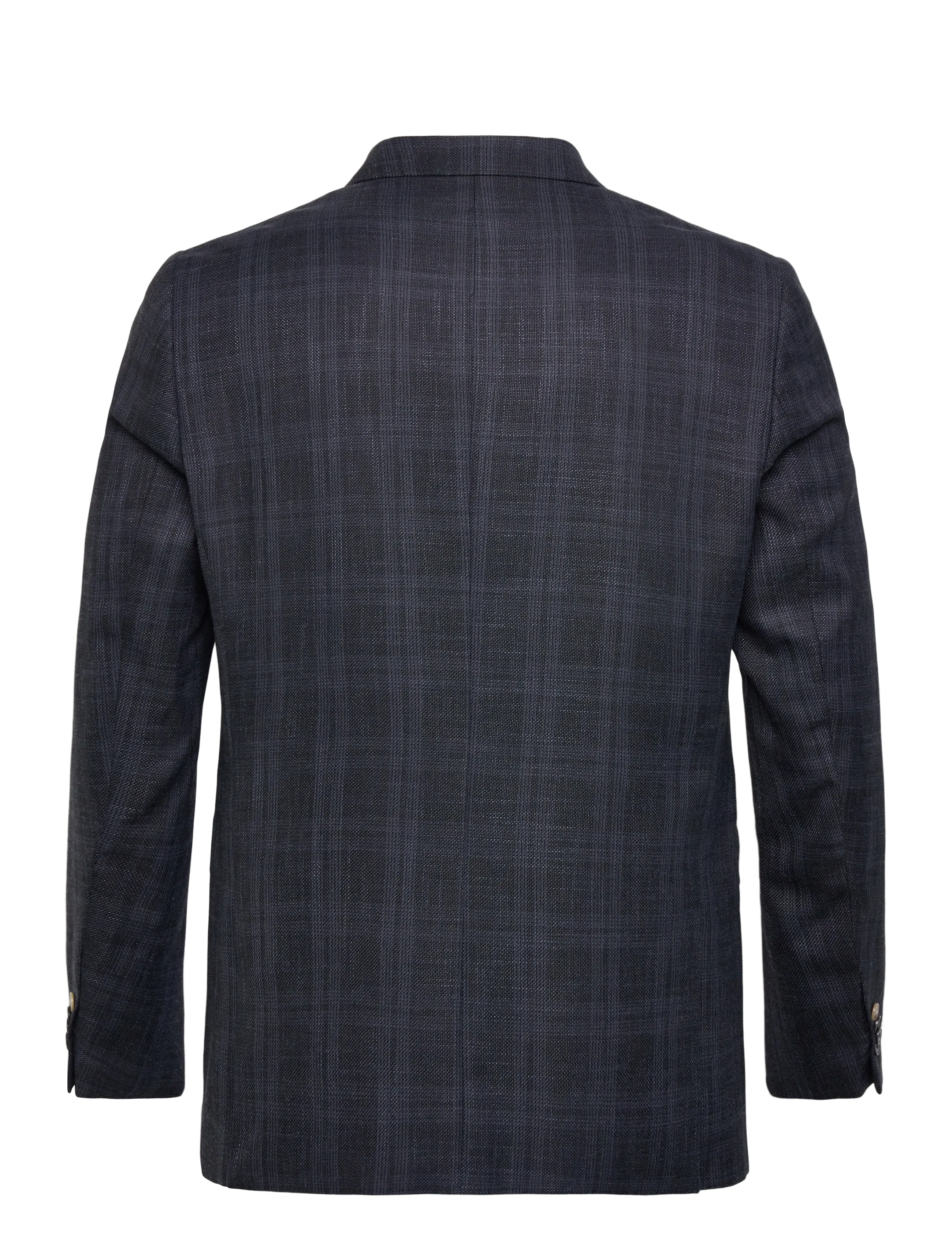 Lindbergh Black - Dobby check blazer - single breasted blazers - navy - 1