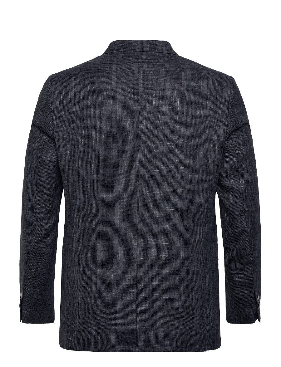 Lindbergh Black - Dobby check blazer - einreiher - navy - 1