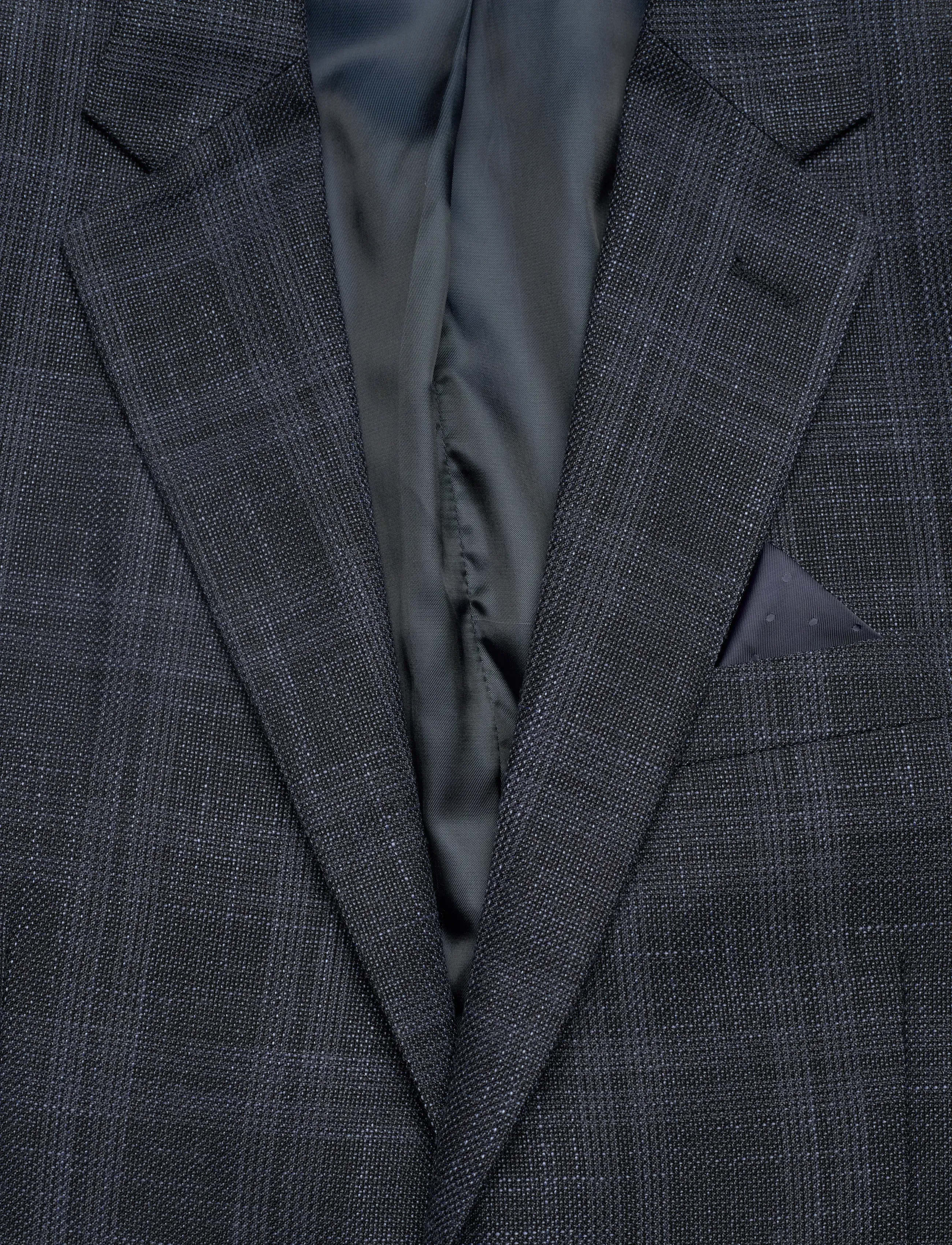 Lindbergh Black - Dobby check blazer - single breasted blazers - navy - 2
