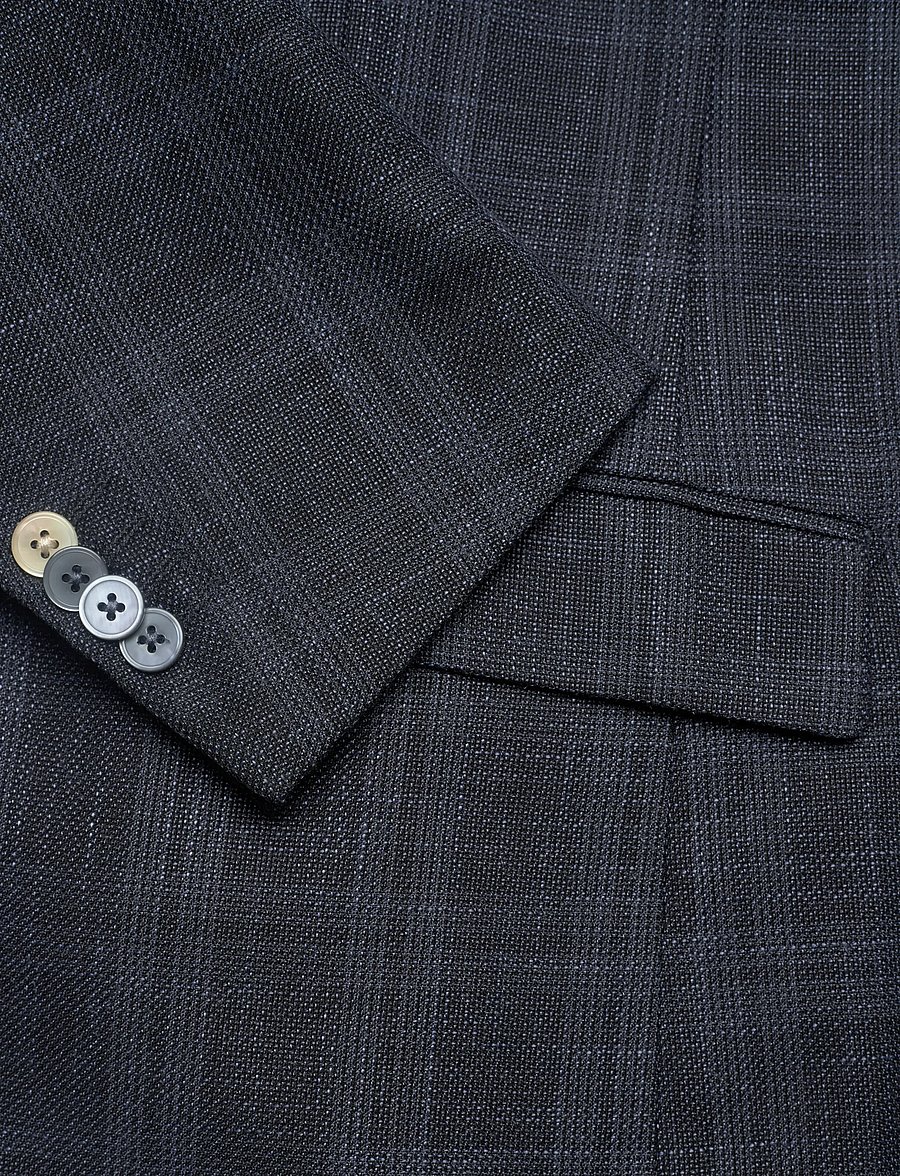 Lindbergh Black - Dobby check blazer - einreiher - navy - 3