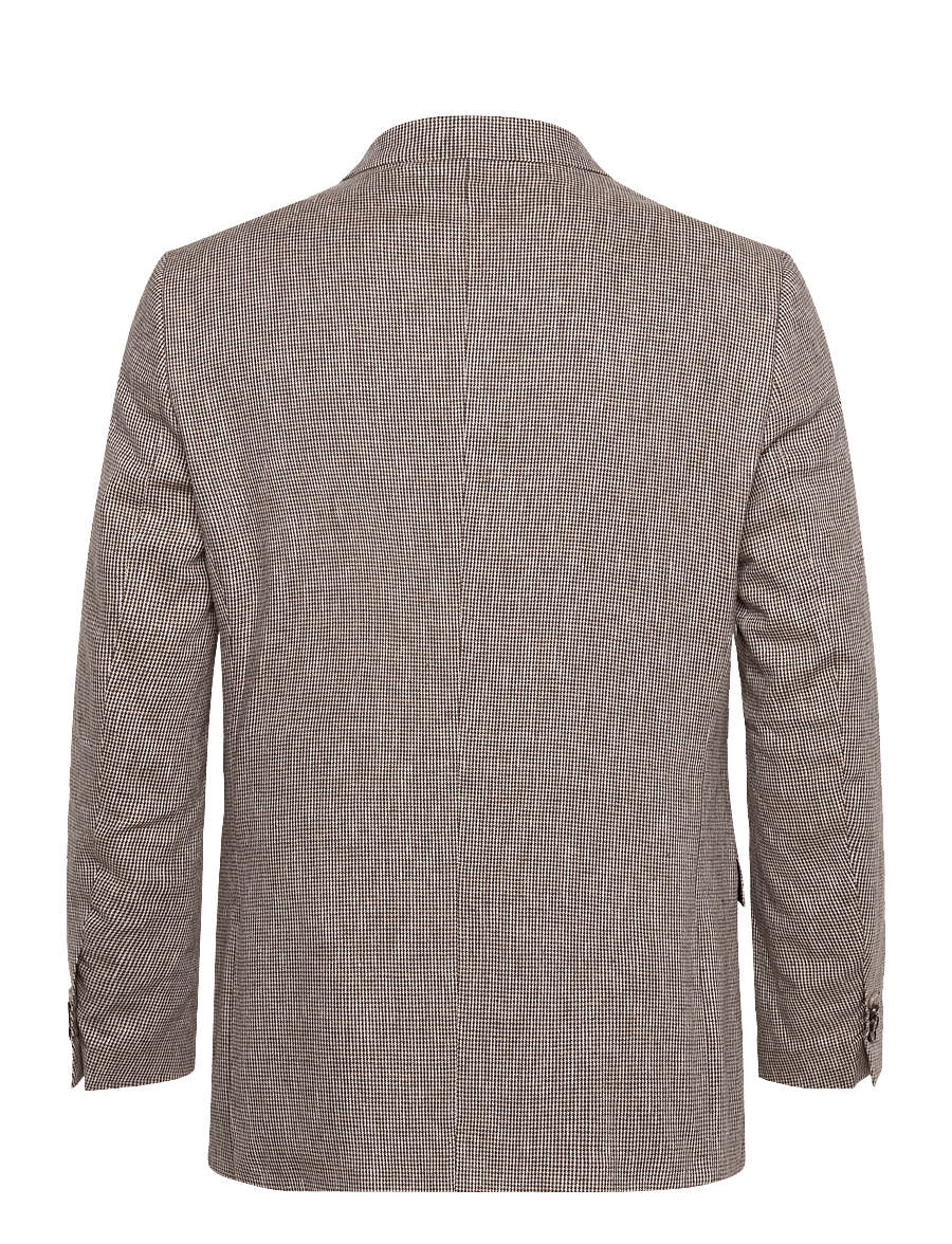 Lindbergh Black - Linen blend houndstooth blazer - einreiher - dk sand mix - 1