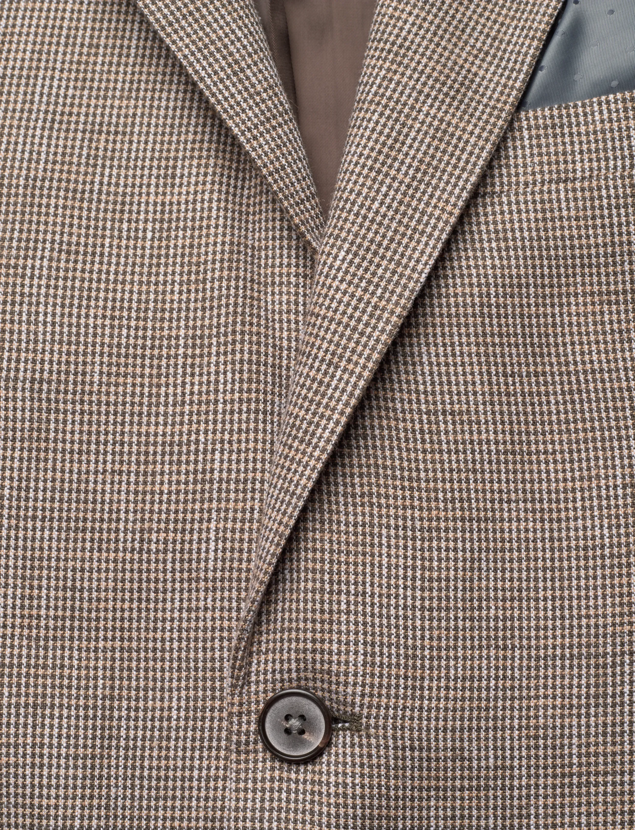 Lindbergh Black - Linen blend houndstooth blazer - einreiher - dk sand mix - 2