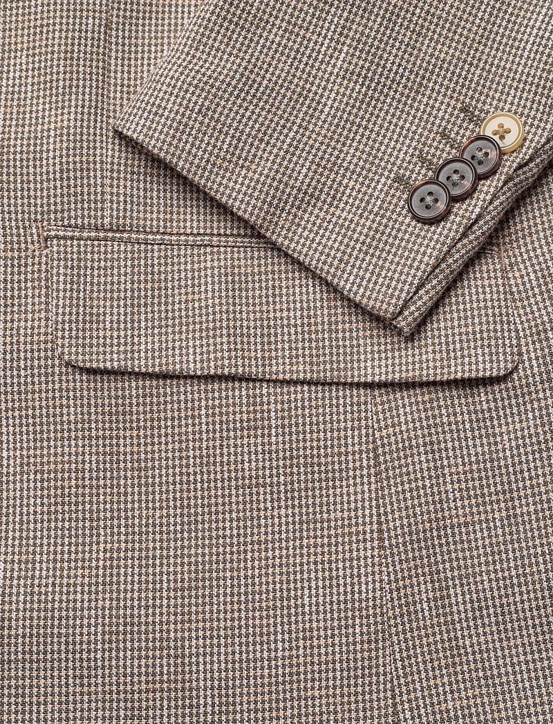 Lindbergh Black - Linen blend houndstooth blazer - Ühe rinnatisega pintsakud - dk sand mix - 3