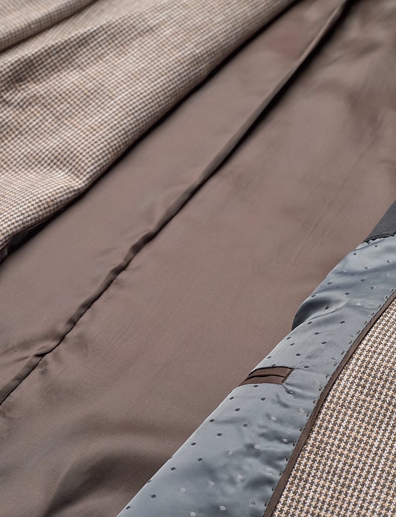 Lindbergh Black - Linen blend houndstooth blazer - Ühe rinnatisega pintsakud - dk sand mix - 4