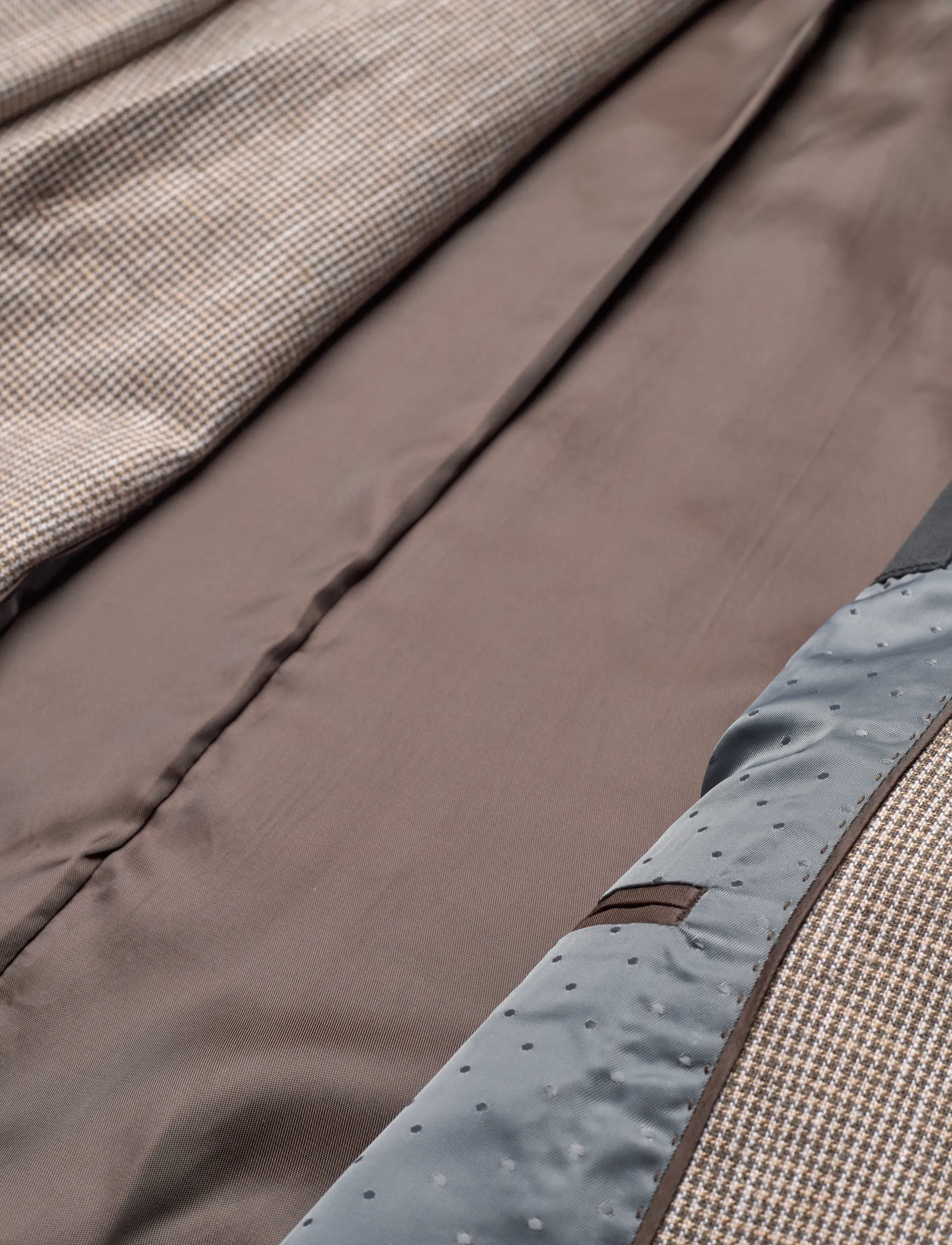 Lindbergh Black - Linen blend houndstooth blazer - einreiher - dk sand mix - 4